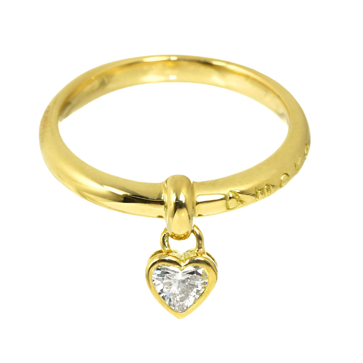 Diamond 0.15ct Ring 18K YG Yellow Gold 750 4.75-5(US)