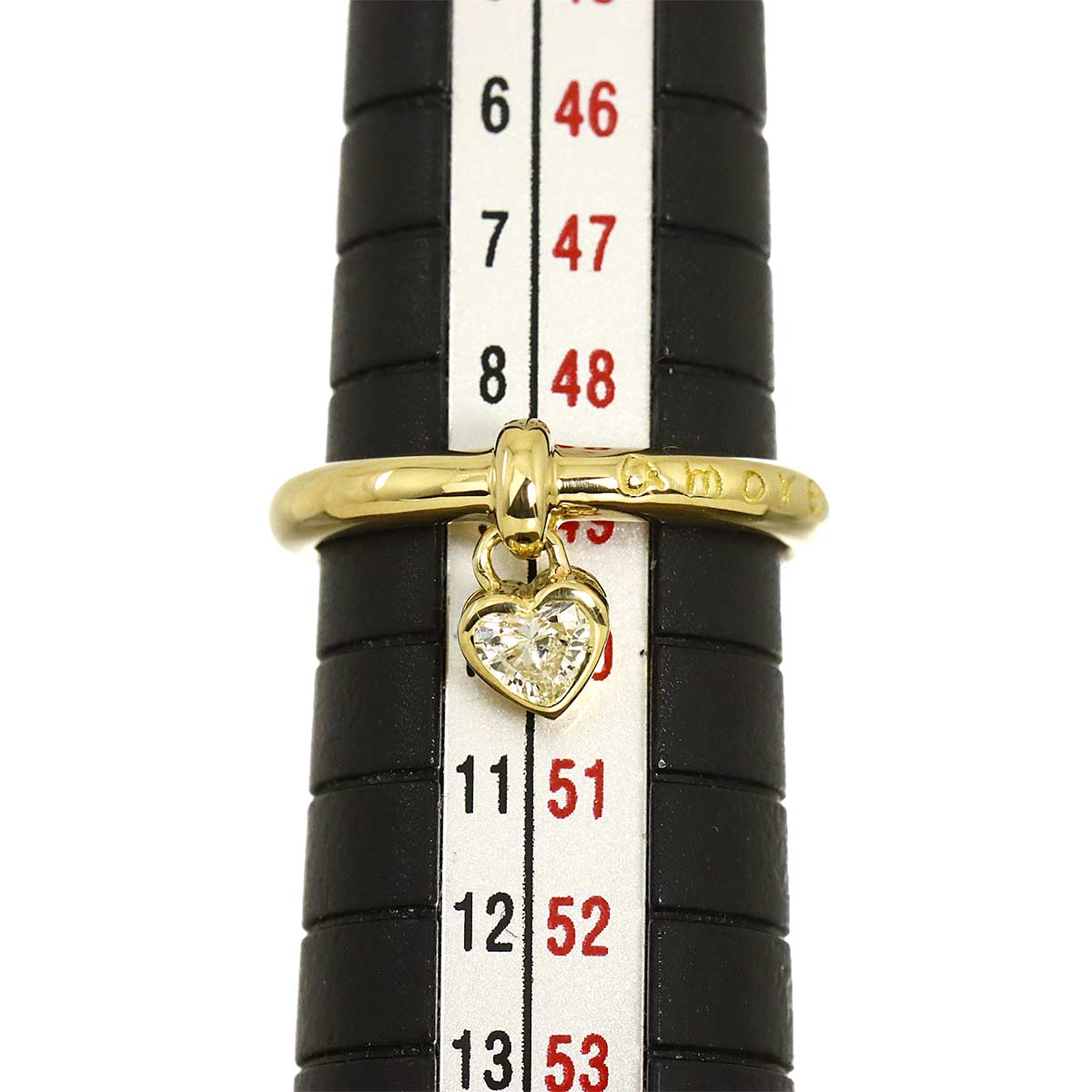 Diamond 0.15ct Ring 18K YG Yellow Gold 750 4.75-5(US)