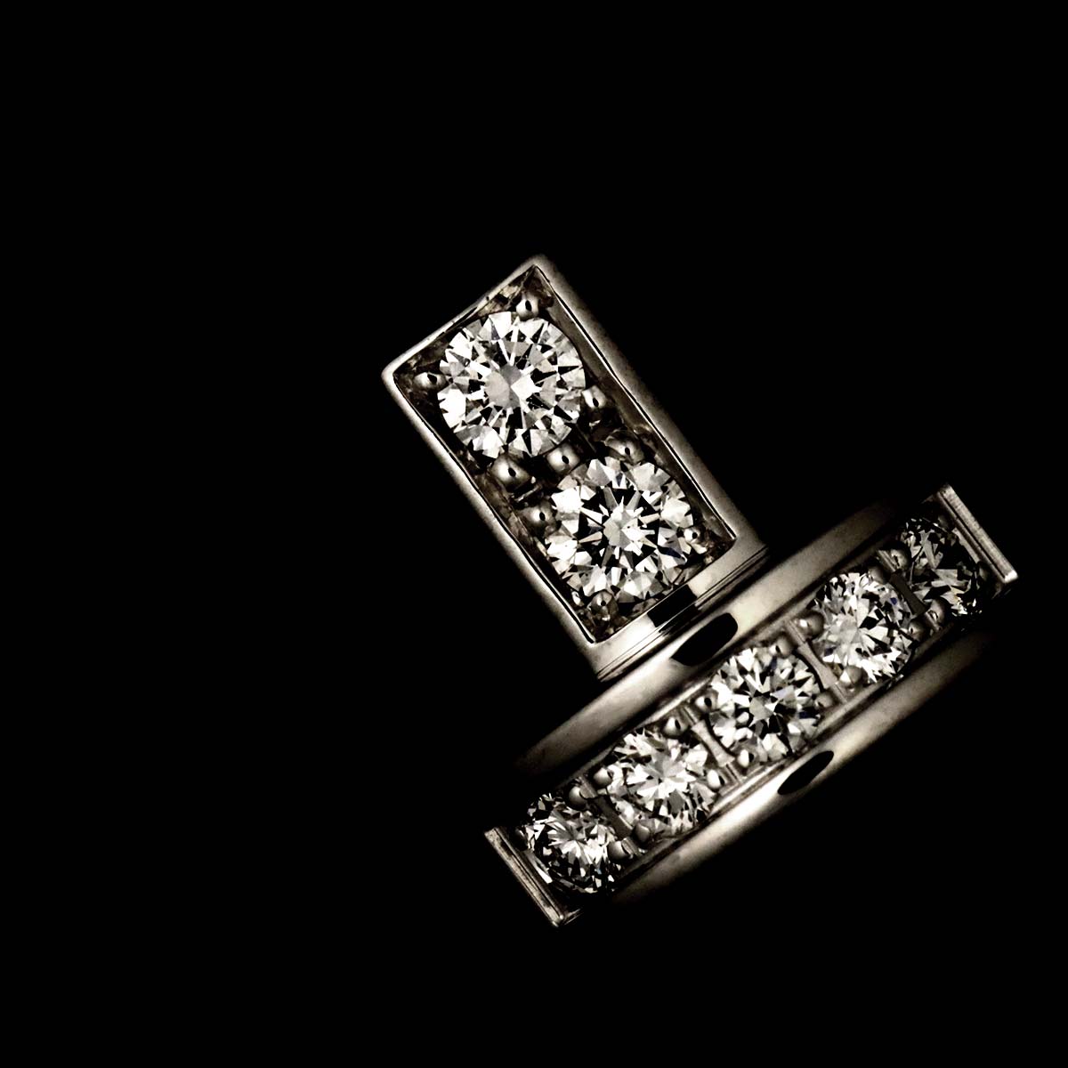 Force 10 LM Diamond Bracelet Ceramic 18K WG 750 Steel size16