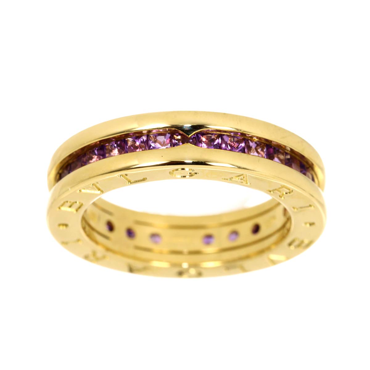 B-ZERO1 1 Band Amethyst Ring 18K YG 750 Size51 5.5-5.75(US)