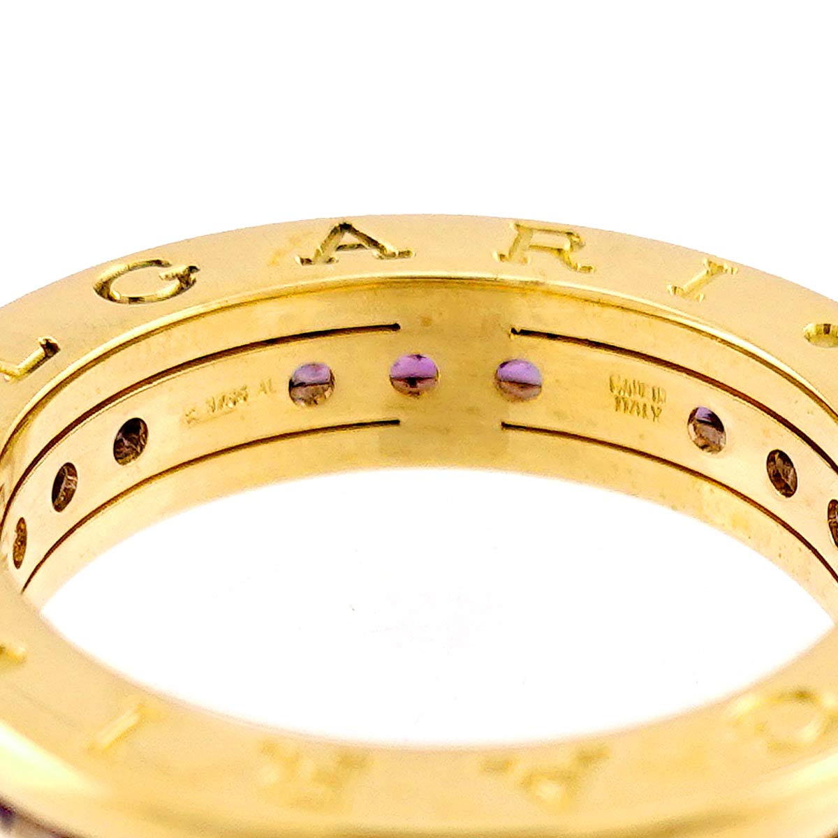 B-ZERO1 1 Band Amethyst Ring 18K YG 750 Size51 5.5-5.75(US)
