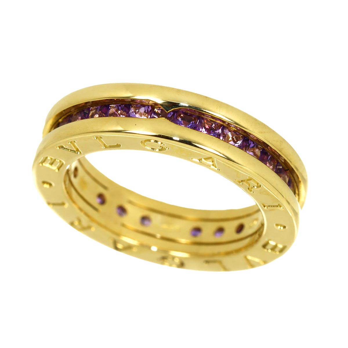 B-ZERO1 1 Band Amethyst Ring 18K YG 750 Size51 5.5-5.75(US)