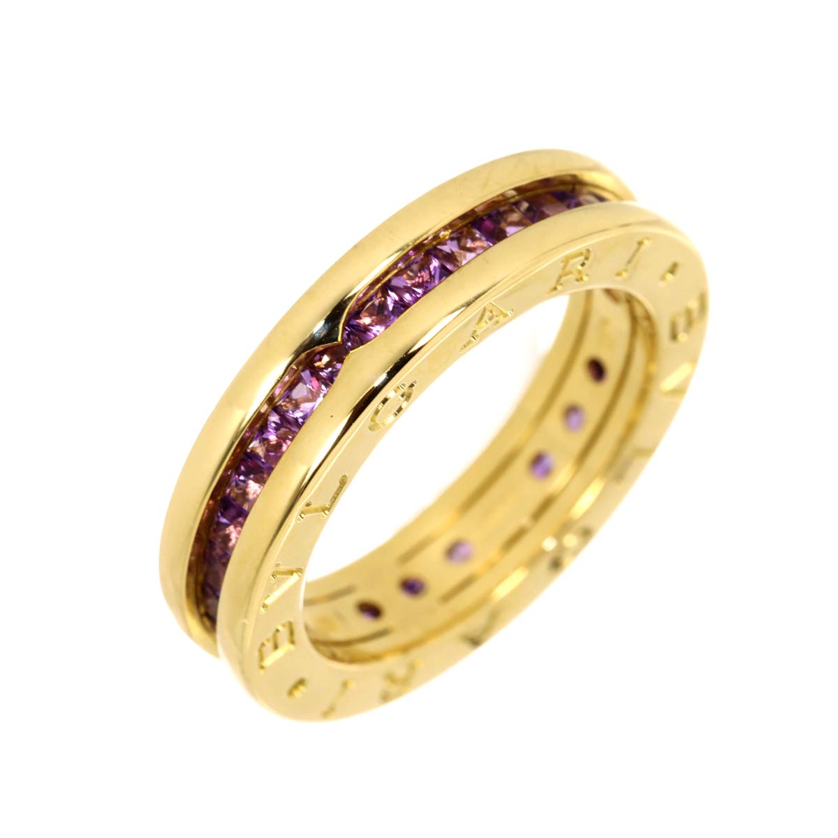 B-ZERO1 1 Band Amethyst Ring 18K YG 750 Size51 5.5-5.75(US)
