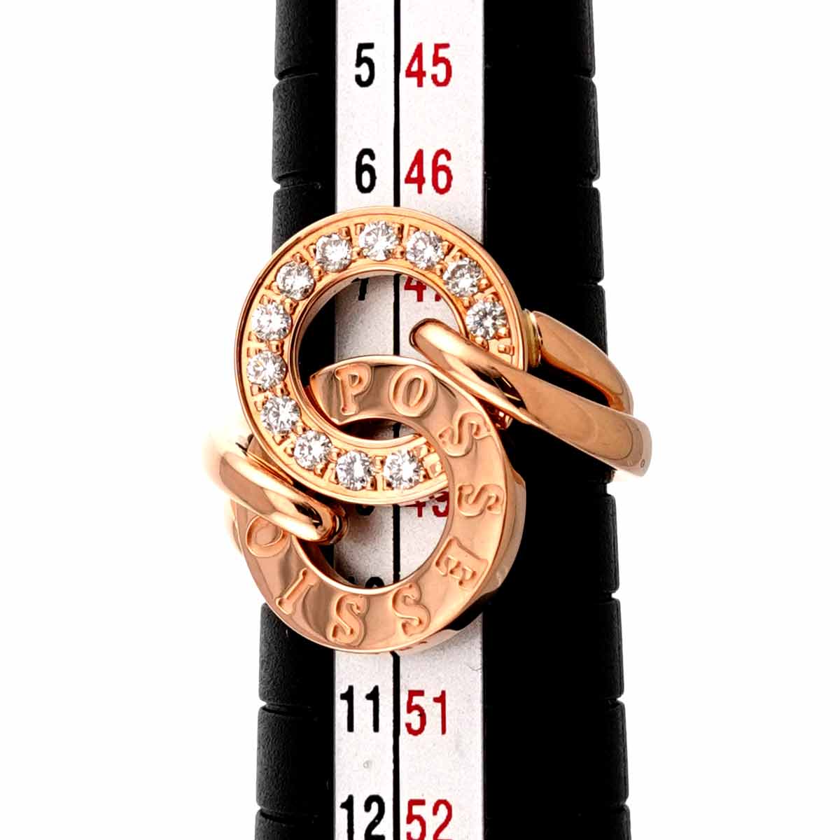Possession Diamond Ring 18K Pink Gold 750 Size48 4-4.5(US)