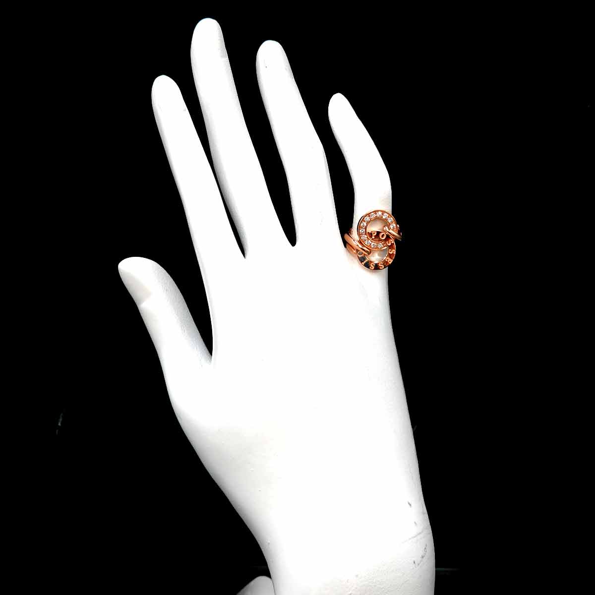 Possession Diamond Ring 18K Pink Gold 750 Size48 4-4.5(US)
