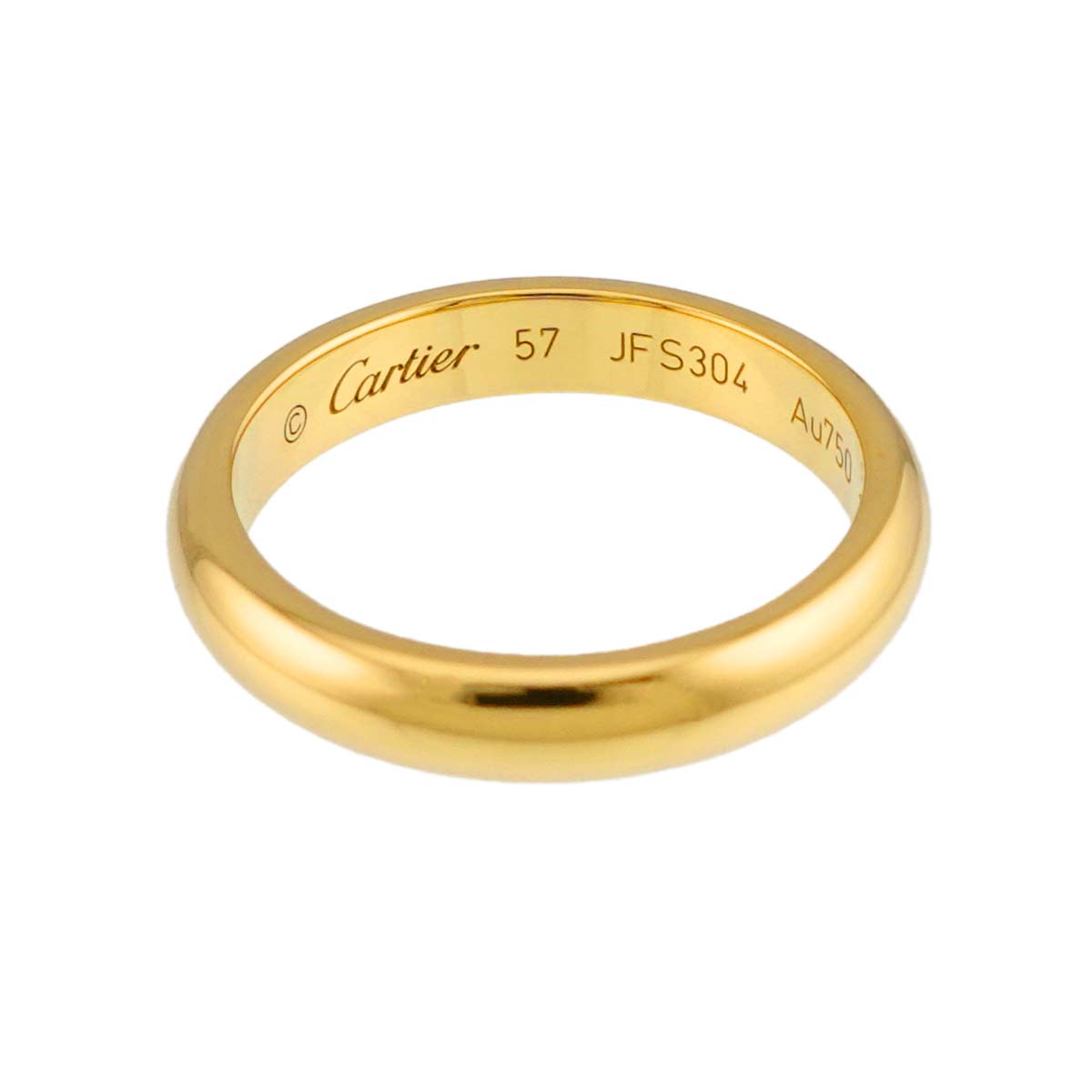 1895 Classic Band Ring 18K YG 750 size57 7.75-8(US)