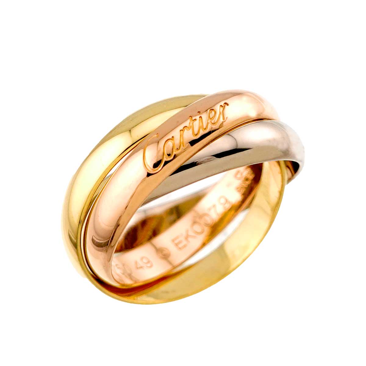Trinity Ring 18K YG WG PG 750 Size49 4.75-5(US)