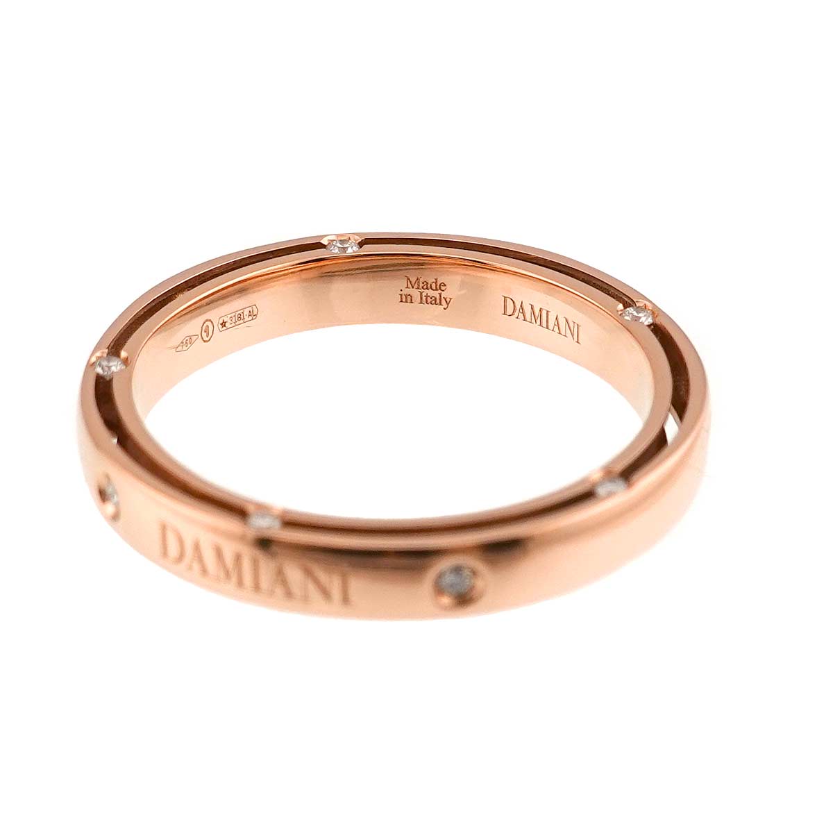 D-SIDE Diamond Ring 18K Pink Gold 750 size9.5(US)