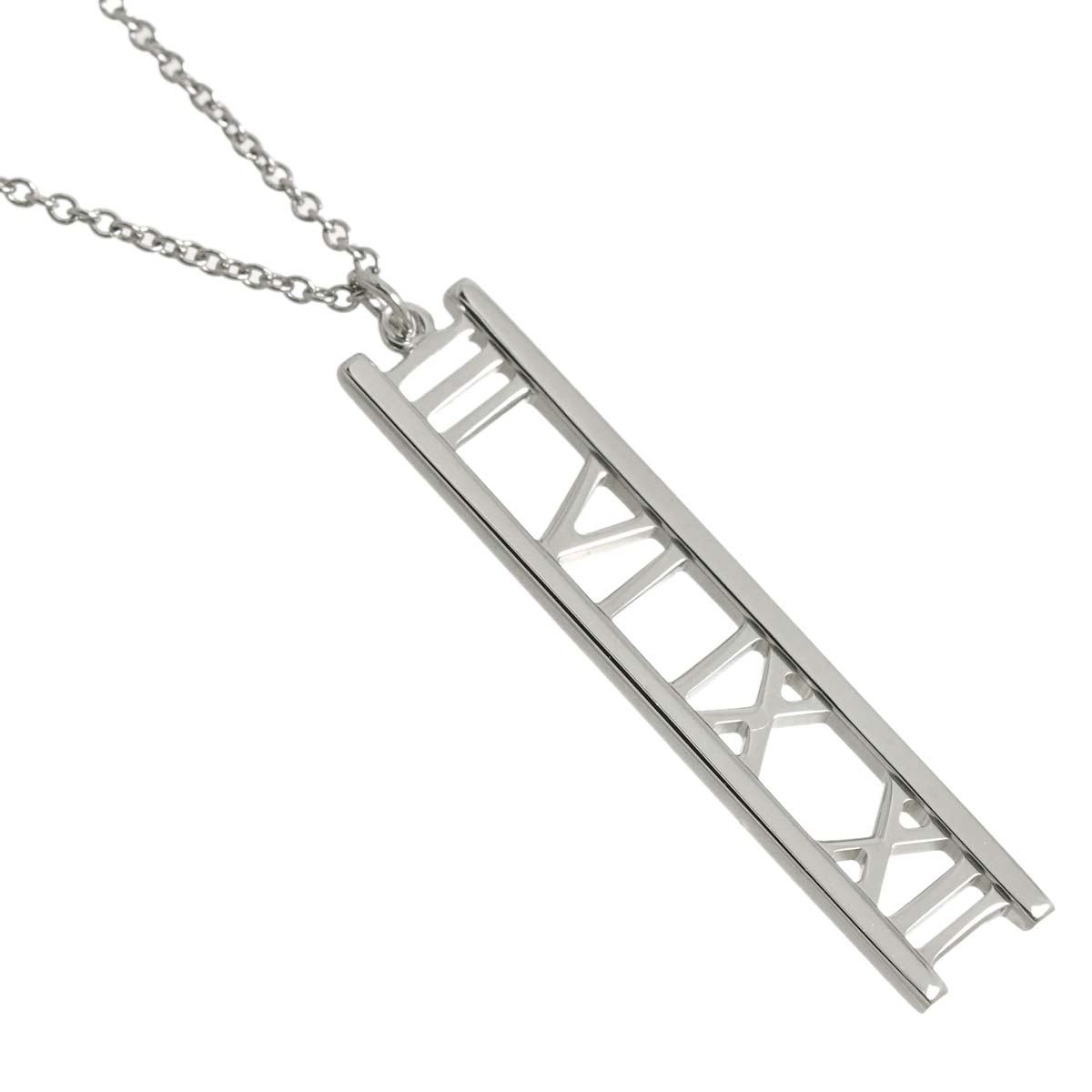 Atlas Open bar Necklace 18K White Gold 750
