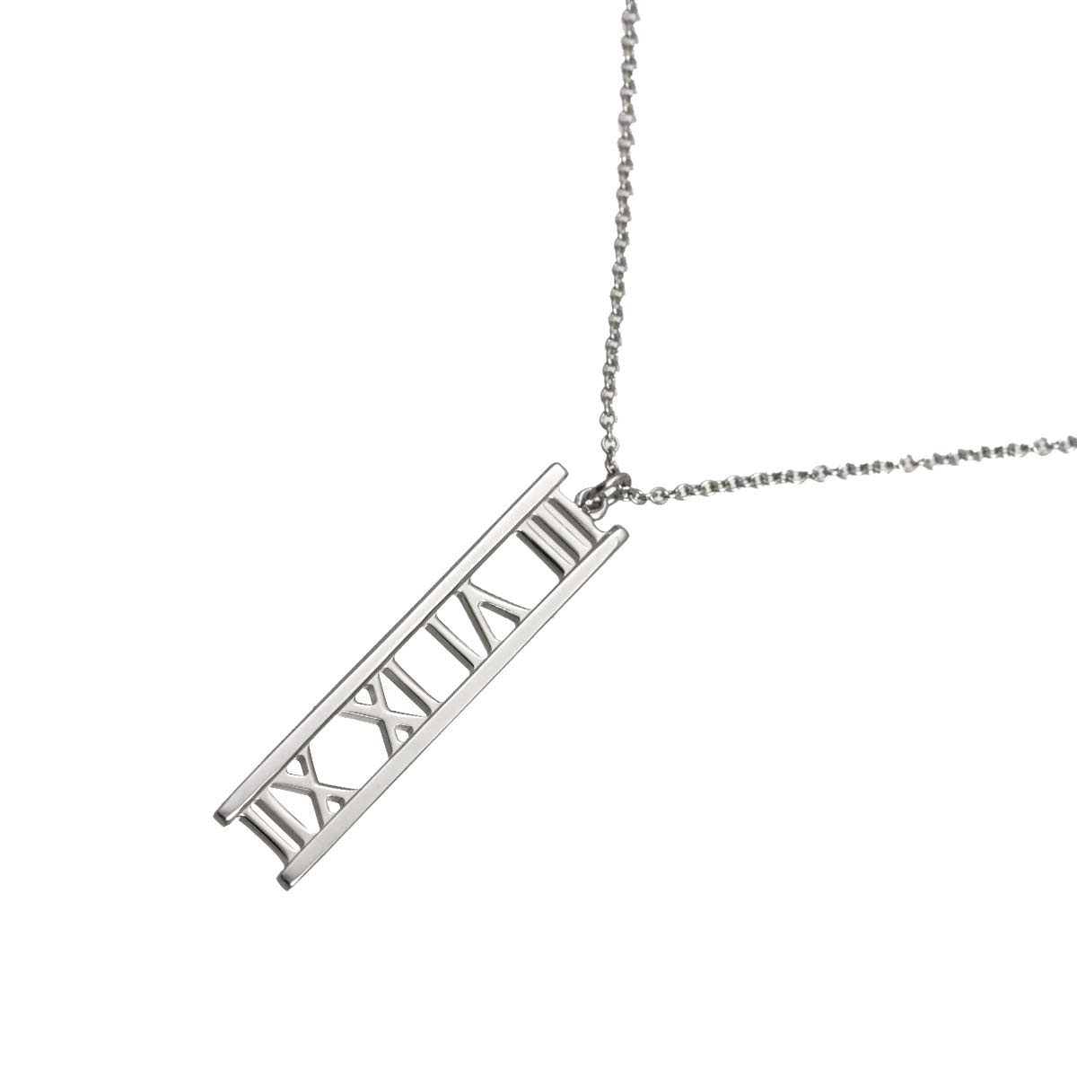 Atlas Open bar Necklace 18K White Gold 750