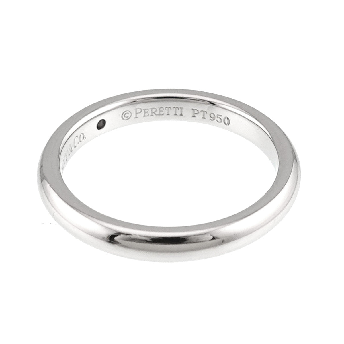Stacking Band Ring Diamond 1P Pt Size5.75-6(US)