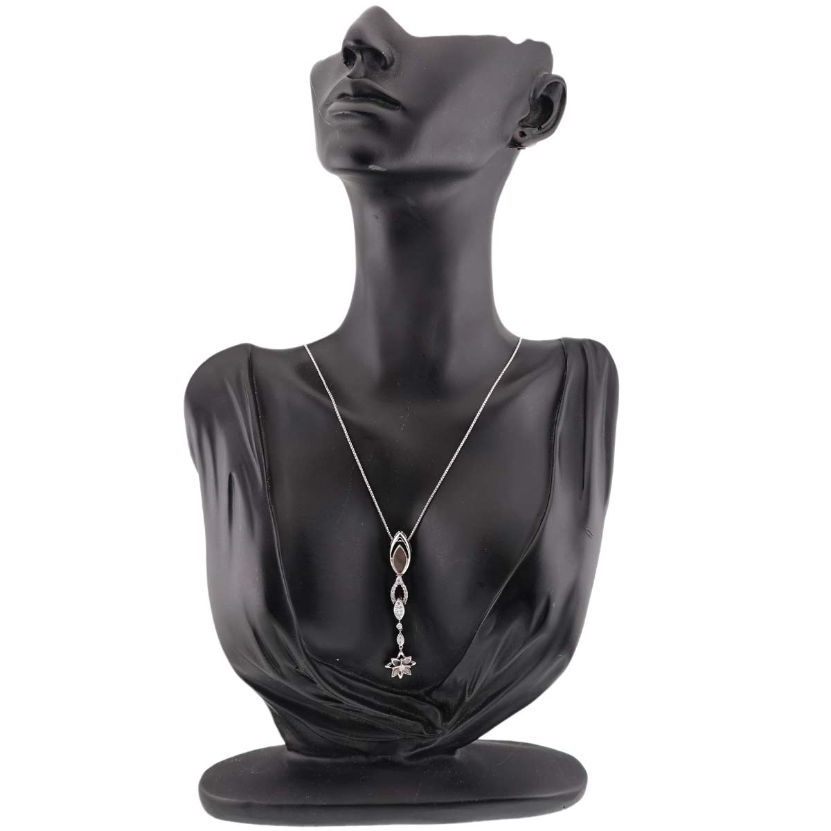 MOP Diamond 0.23ct/0.19ct Necklace 18K WG 750