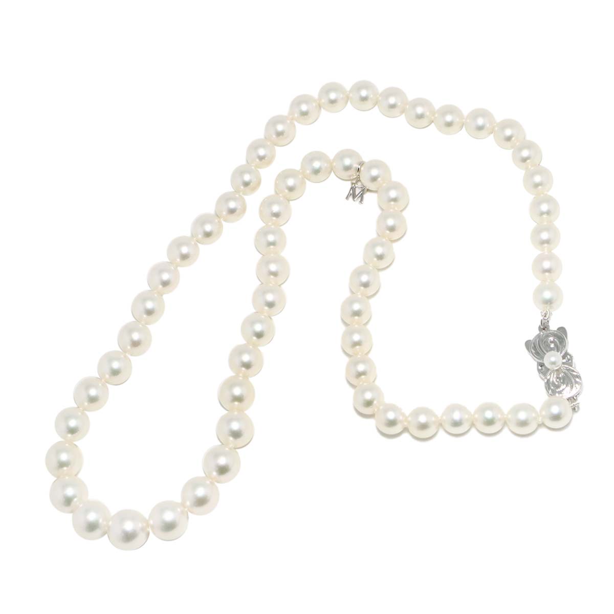 Akoya Pearl 8.7-6.5mm Necklace SV Silver