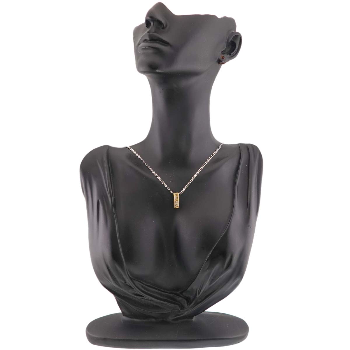 Diamond 0.40ct Necklace 18K WG YG White Yellow Gold 750