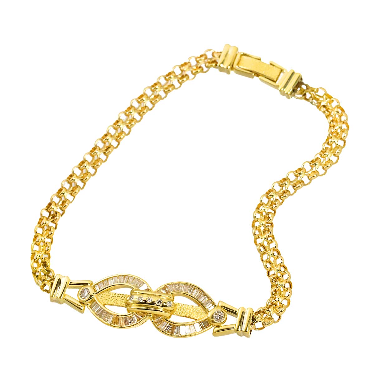 Diamond 0.64ct Bracelet K18 YG Yellow Gold 750