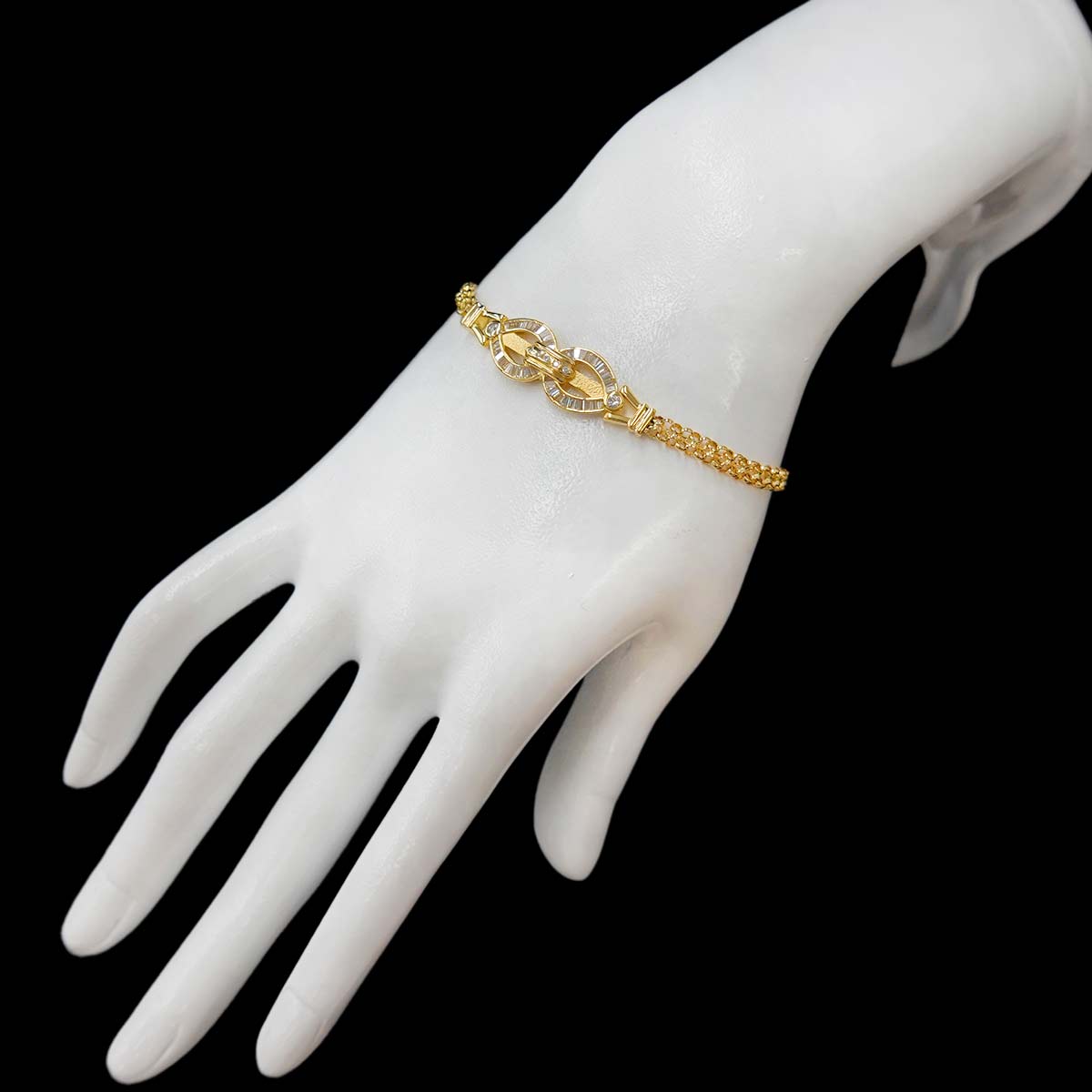 Diamond 0.64ct Bracelet K18 YG Yellow Gold 750