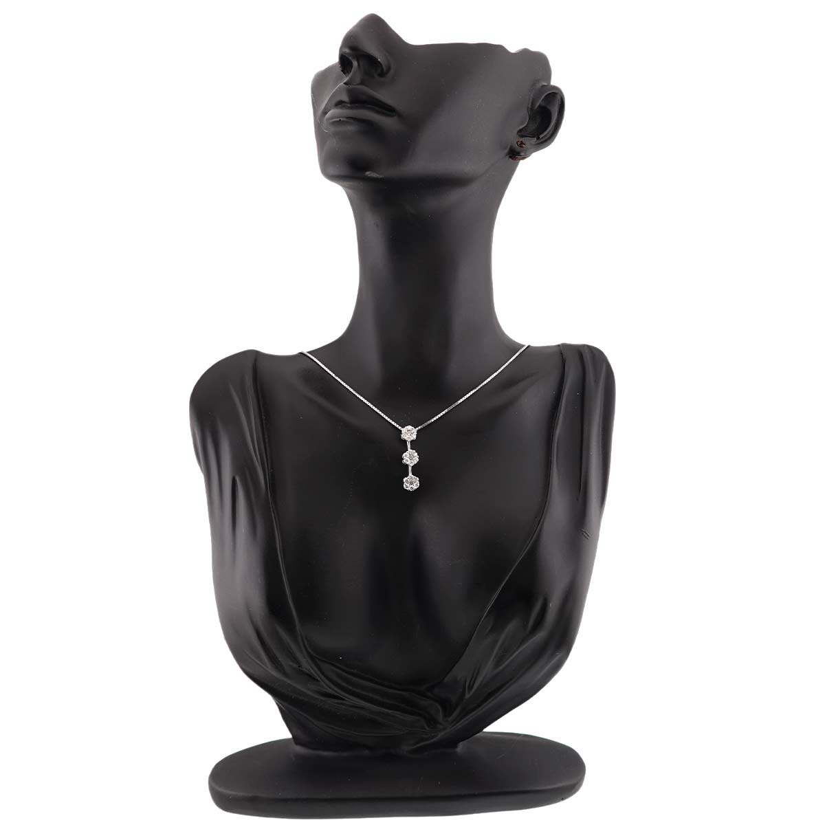 Diamond 1.00ct Necklace 18K WG White Gold 750