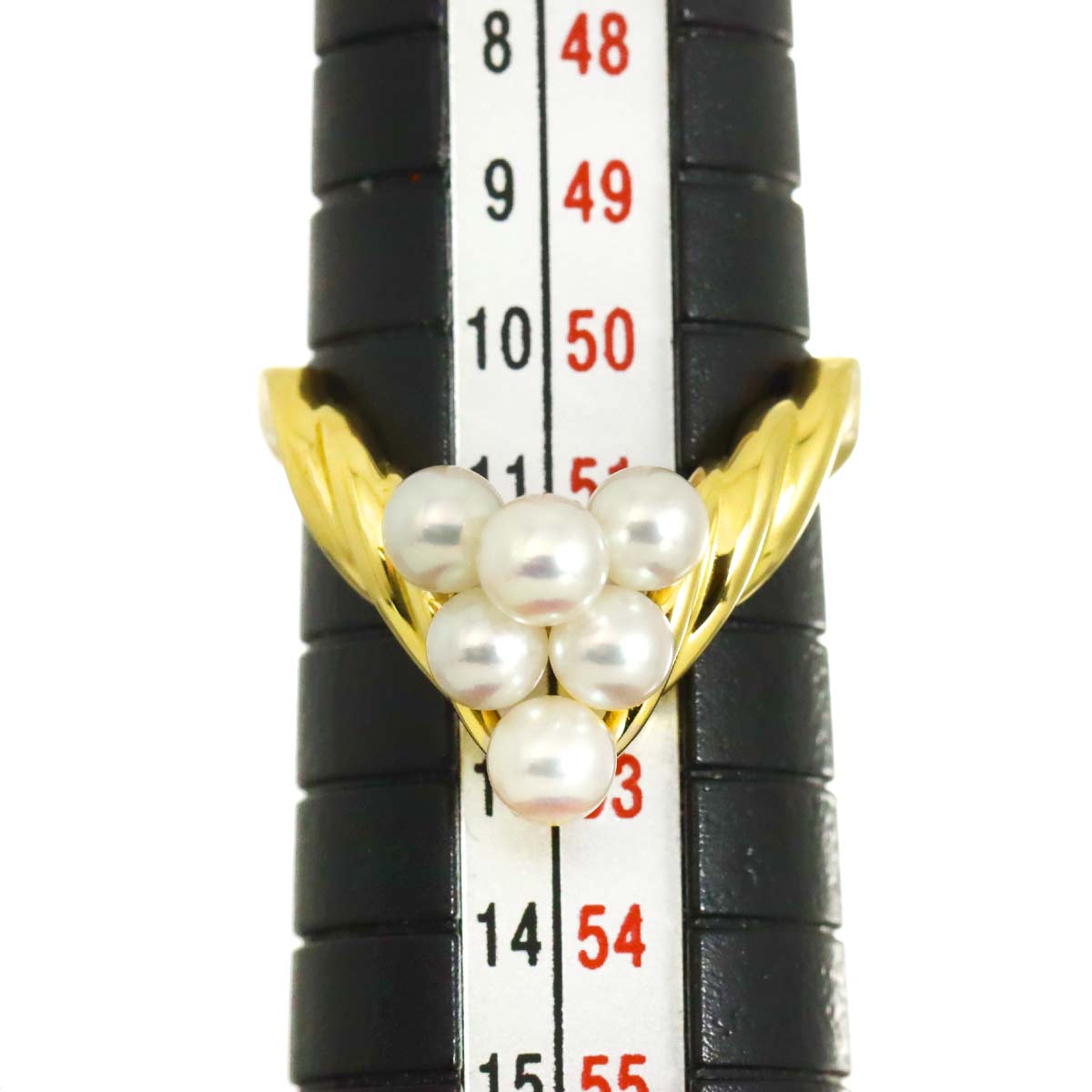 Baby Pearl 4.0-3.7mm Ring 18K YG 750 5.5-5.75(US)