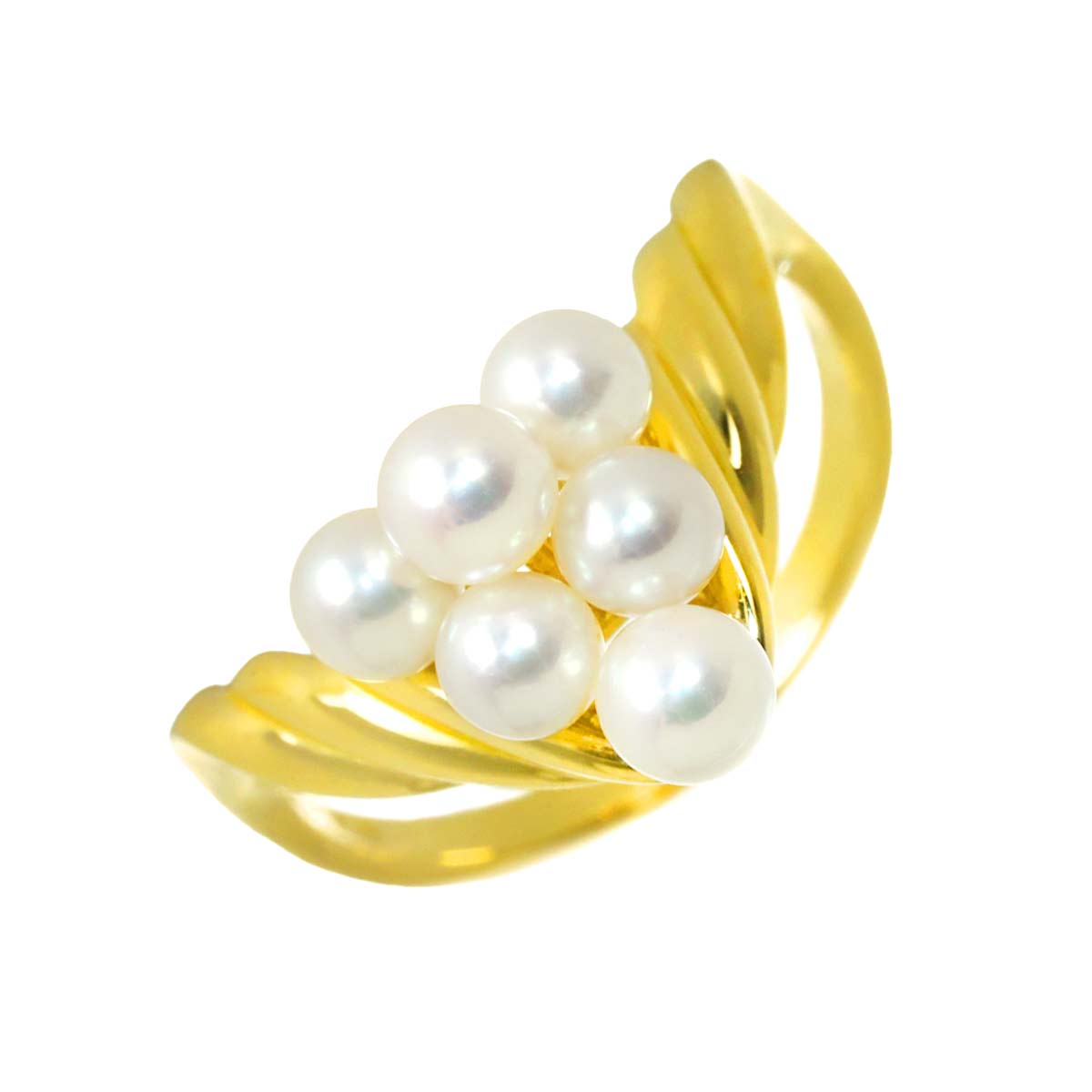 Baby Pearl 4.0-3.7mm Ring 18K YG 750 5.5-5.75(US)