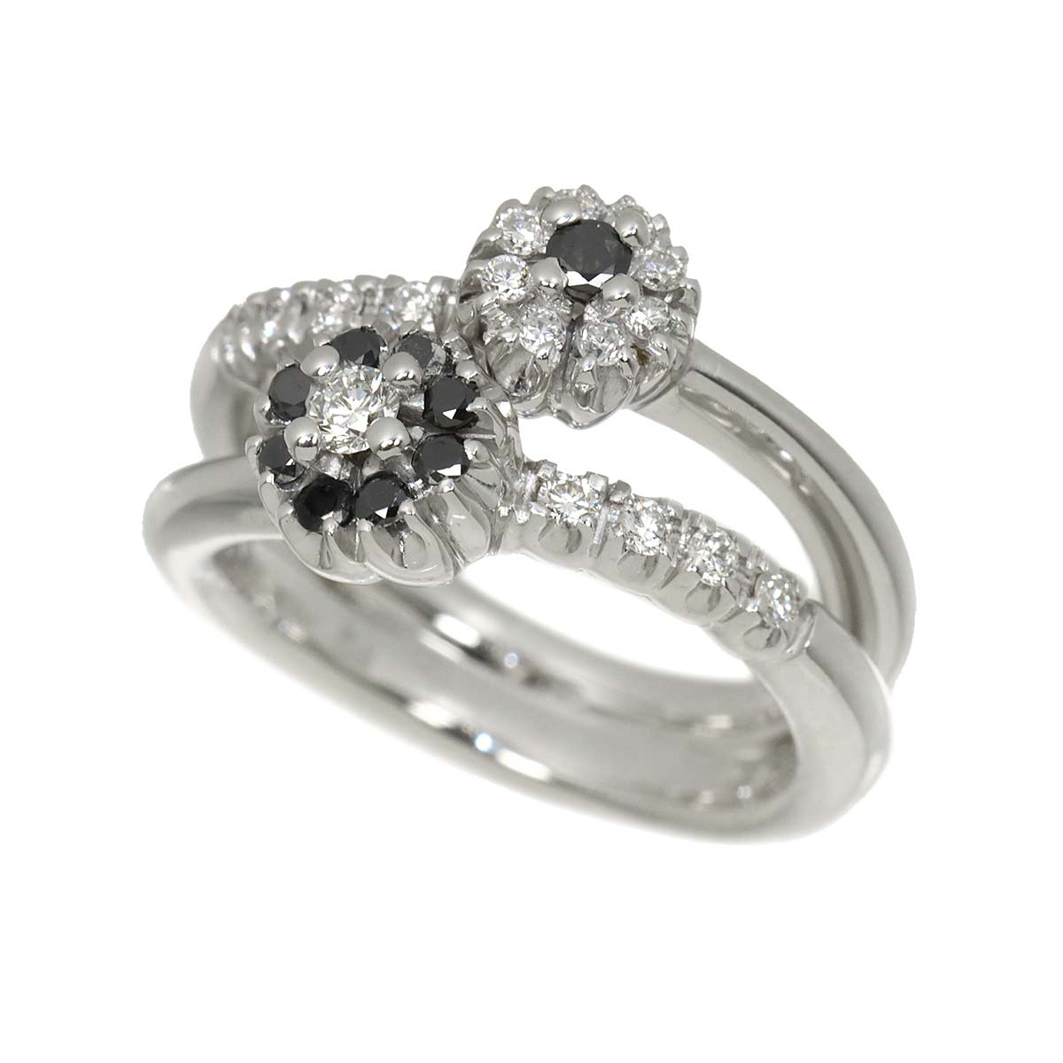 Diamond 0.21ct/0.14ct Ring 18K WG 750 Size3.25(US)