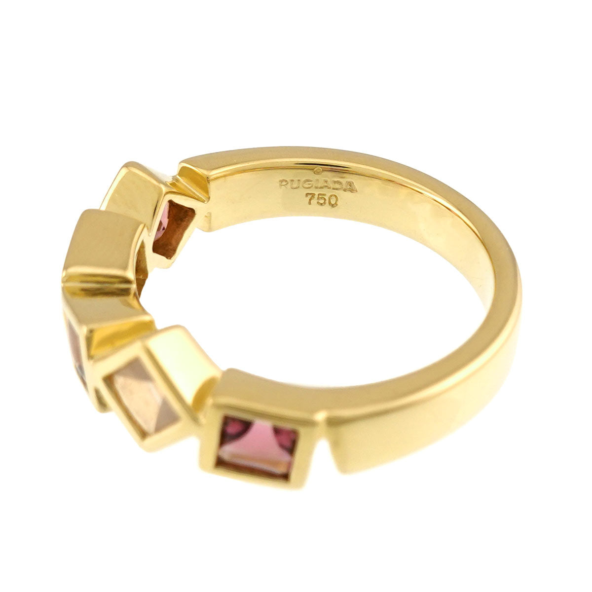 Tourmaline Quartz Ring 18K PG 750 Size6(US)