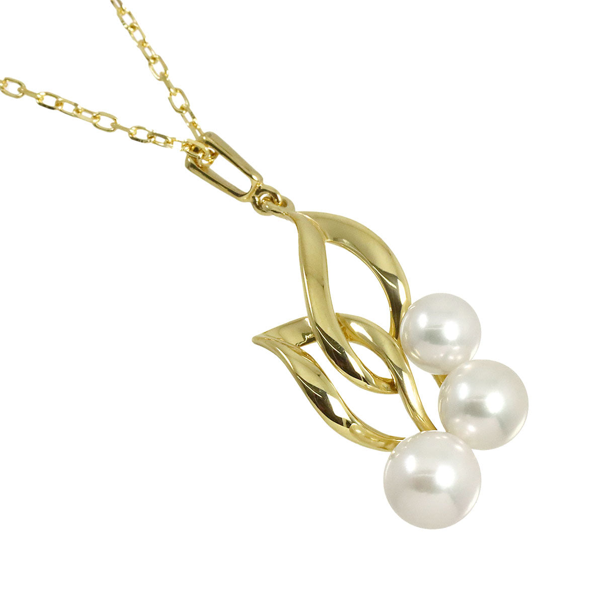 Akoya Pearl 6.0-5.0mm Necklace 18K YG 750