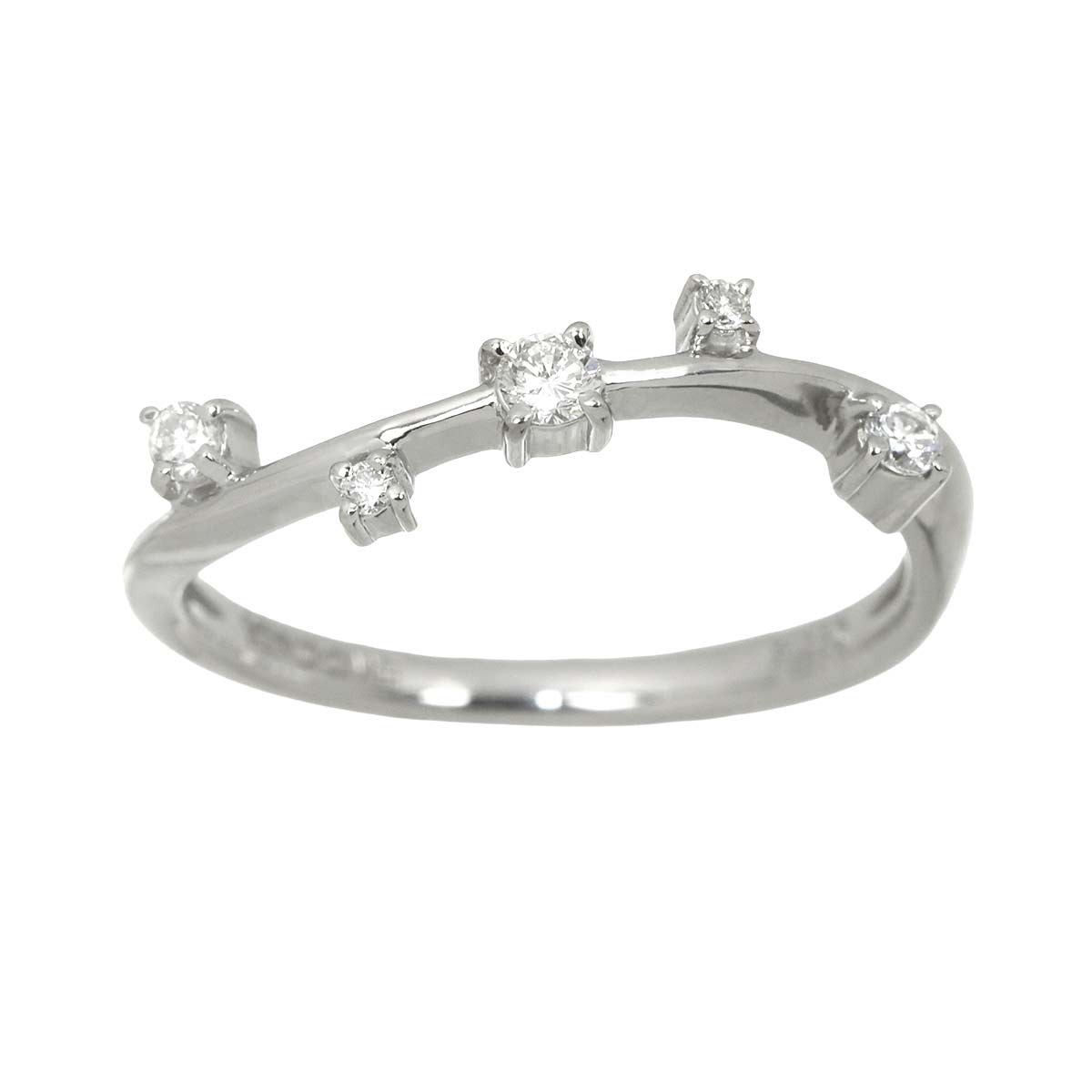 Diamond Ring Pt Platinum size4.75-5(US)