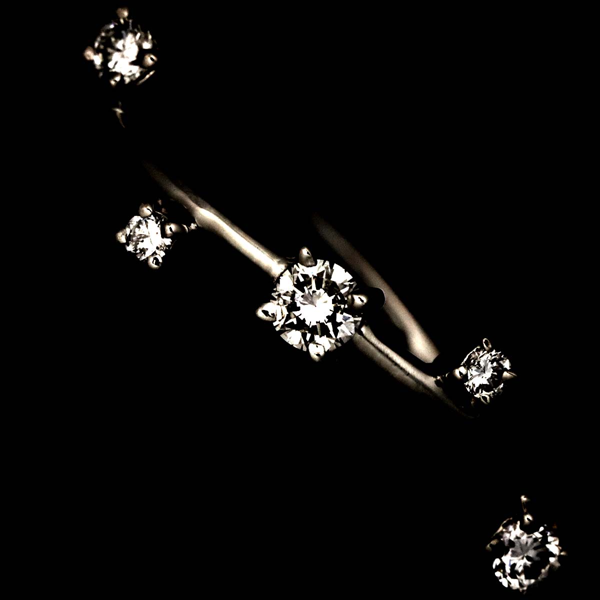 Diamond Ring Pt Platinum size4.75-5(US)