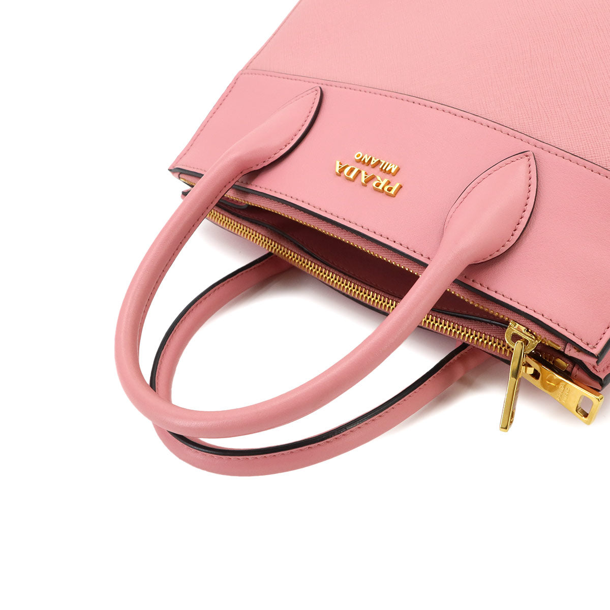 2way Hand Shoulder Bag Saffiano Leather Pink 1BA103