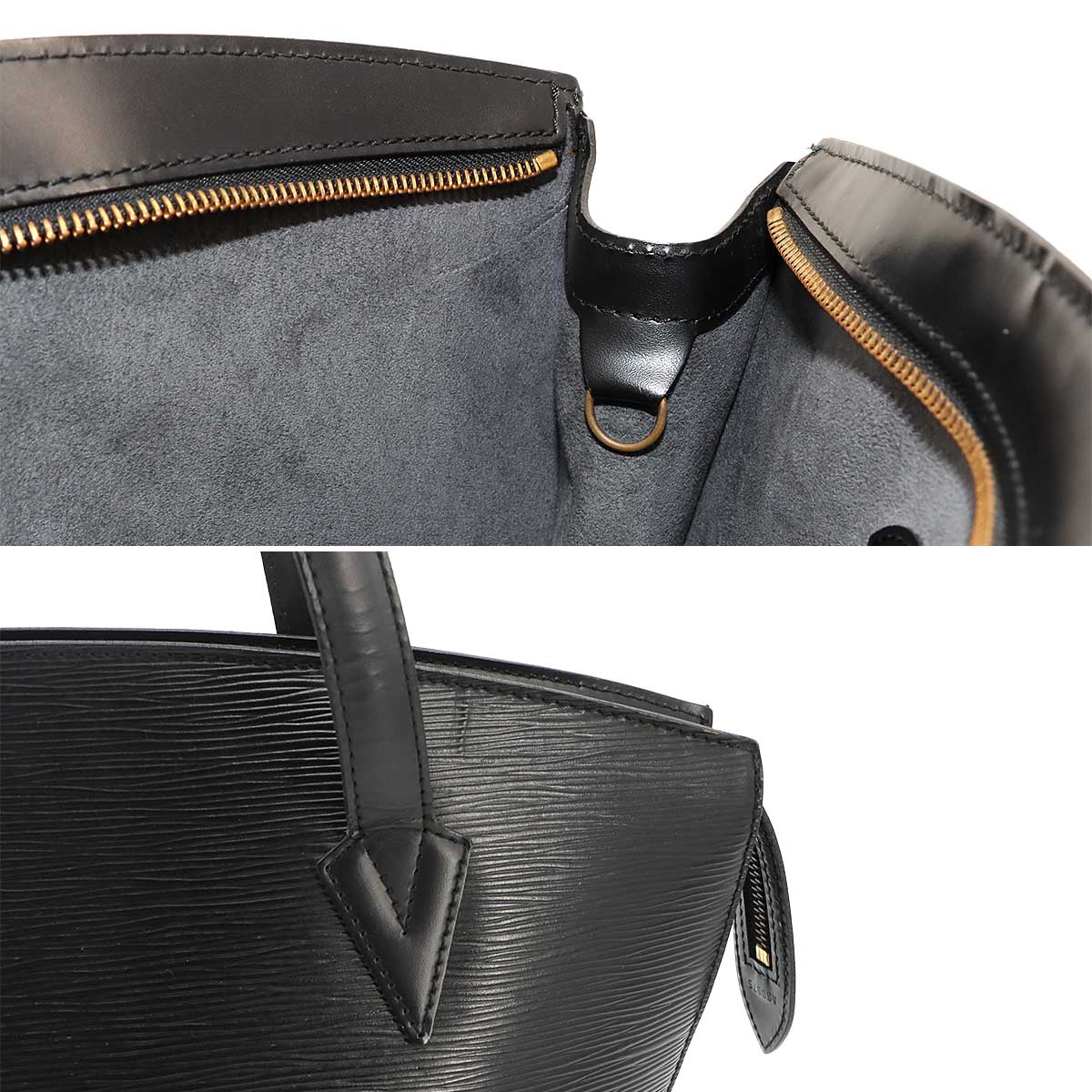 Epi Saint Jacques Shopping Tote Bag Leather Noir M52262
