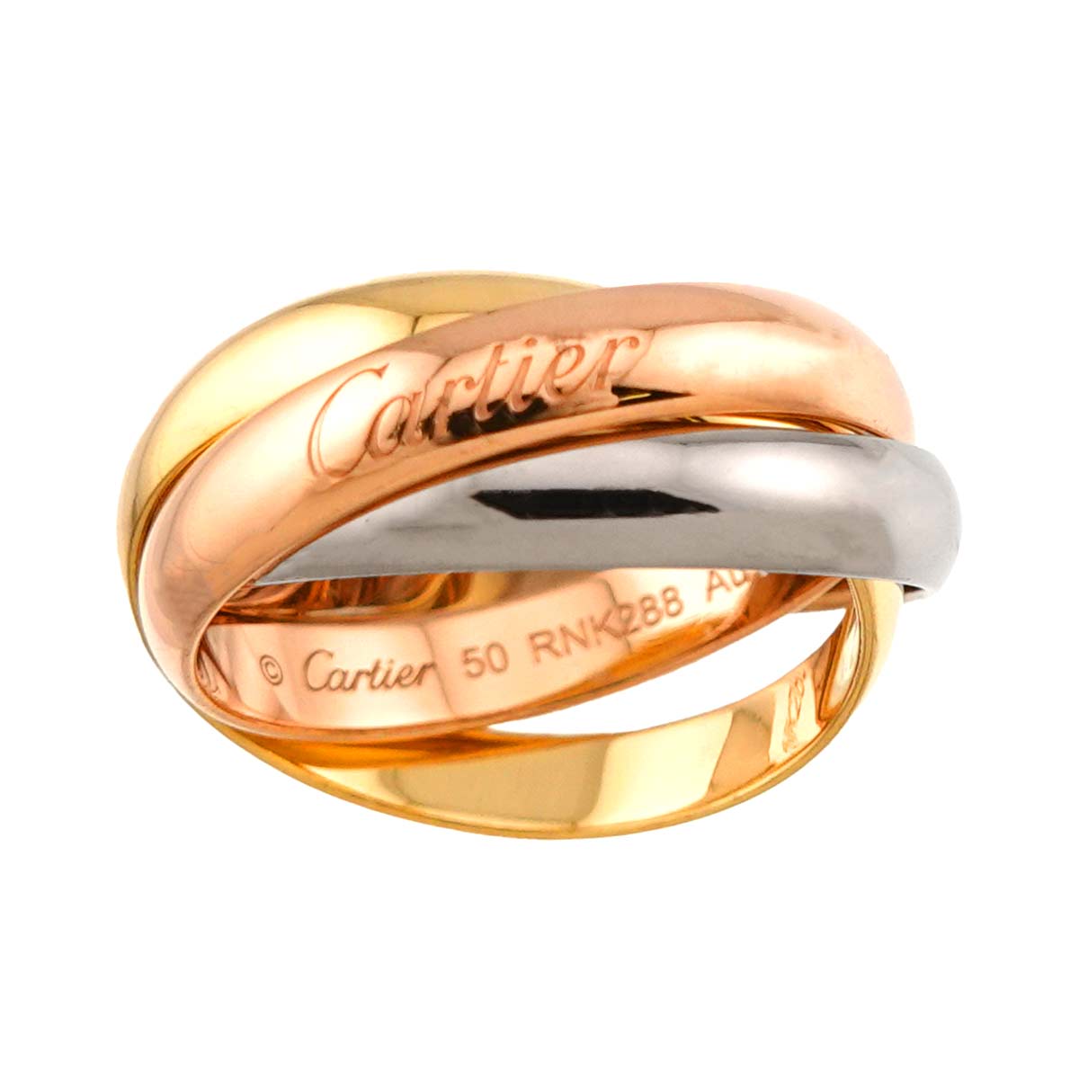 Trinity Ring K18 YG WG PG 18K 750 Size61 5-5.25(US)