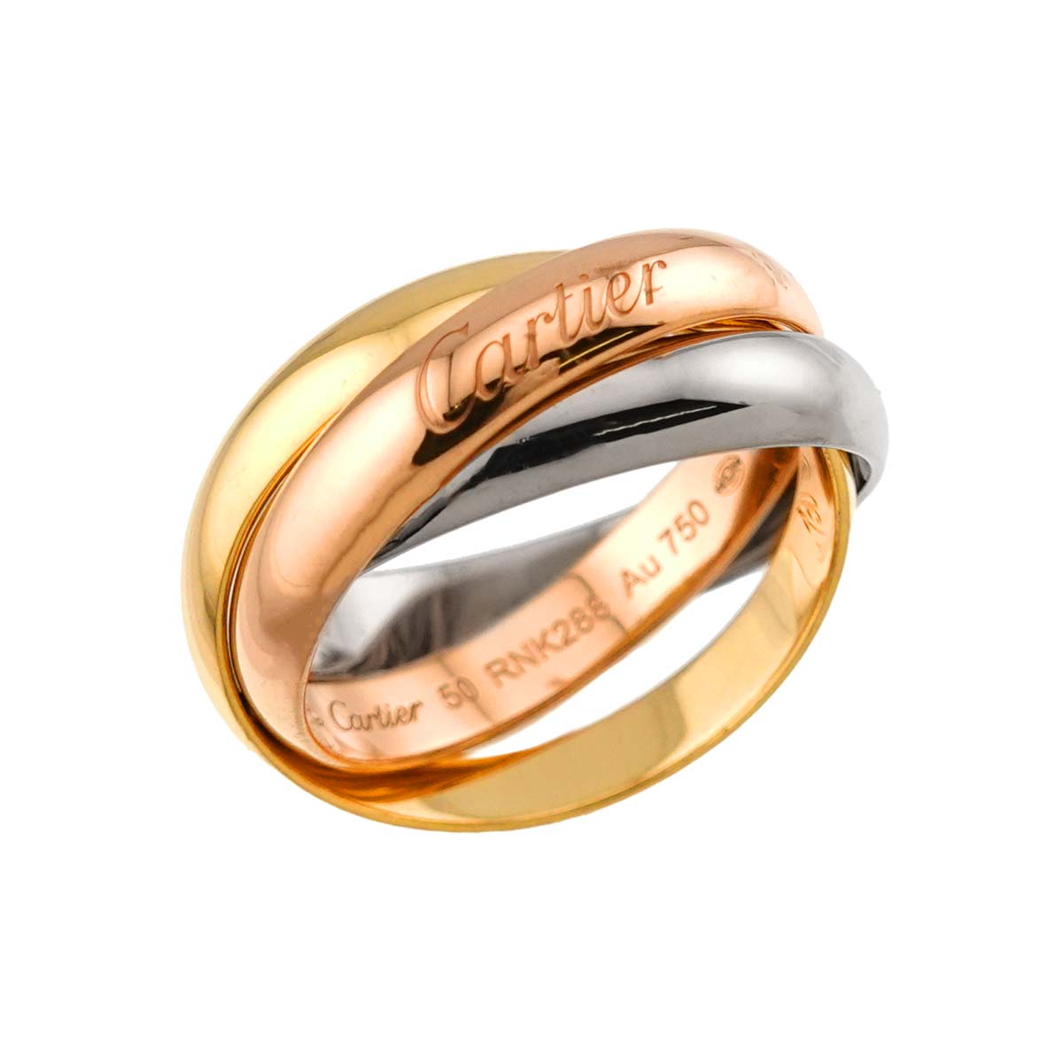 Trinity Ring K18 YG WG PG 18K 750 Size61 5-5.25(US)