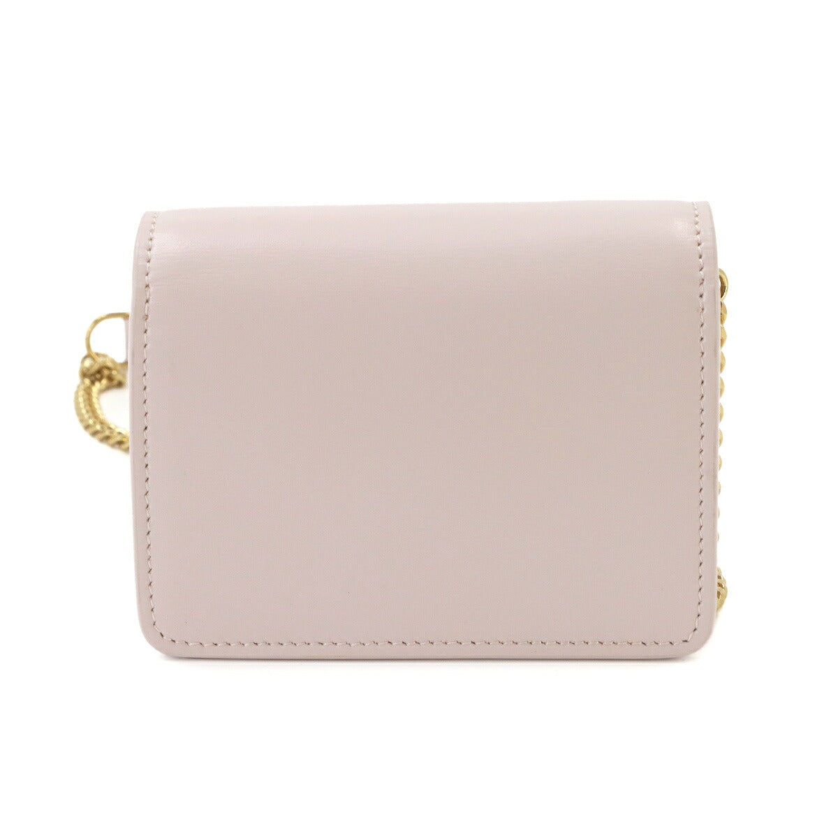Triomphe Chain Shoulder Bag Leather Pink Purse