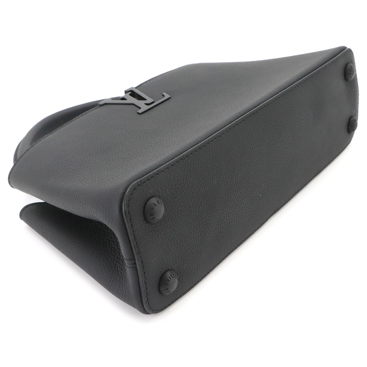 Capucines EW MM Hand Shoulder Bag Taurillon Leather Black