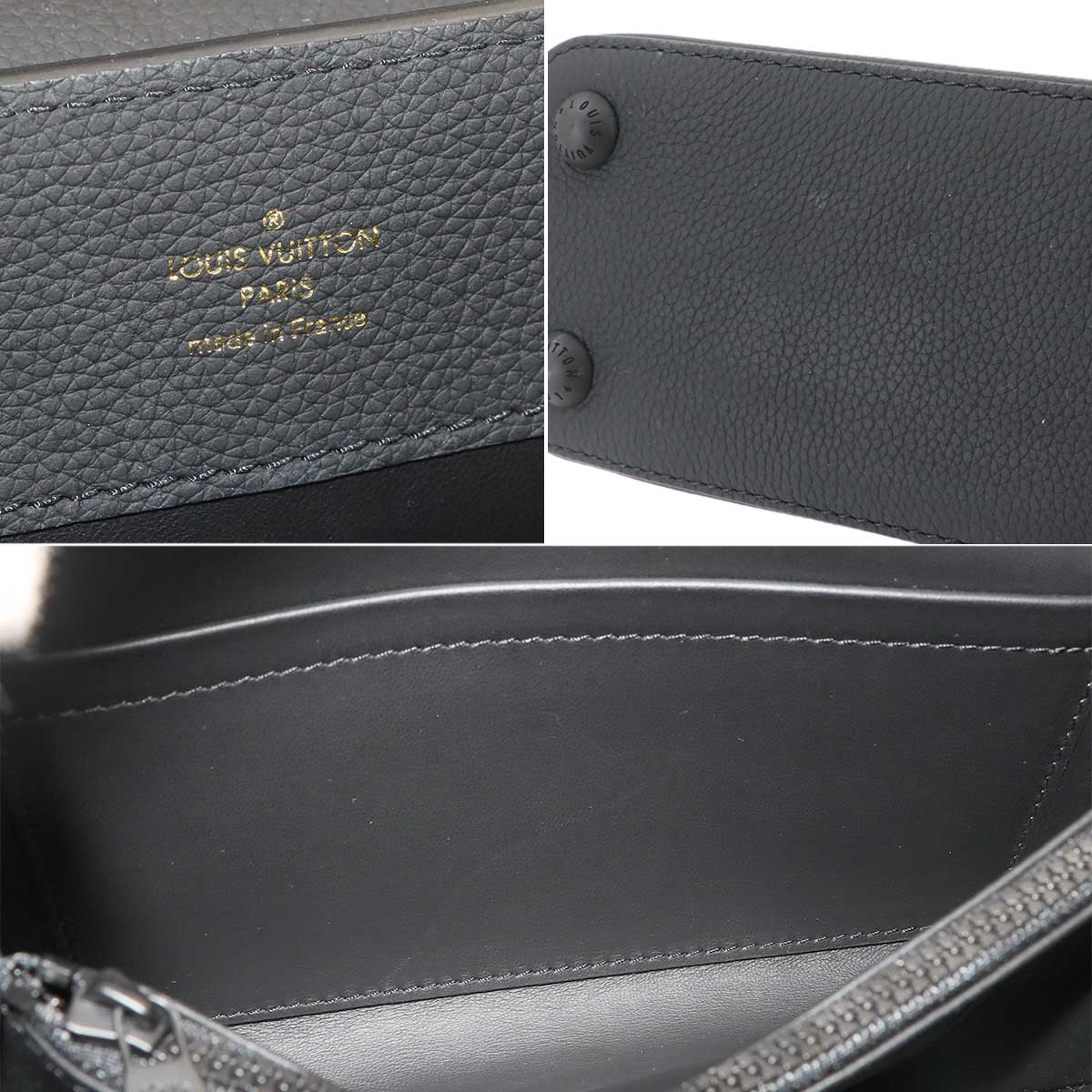 Capucines EW MM Hand Shoulder Bag Taurillon Leather Black