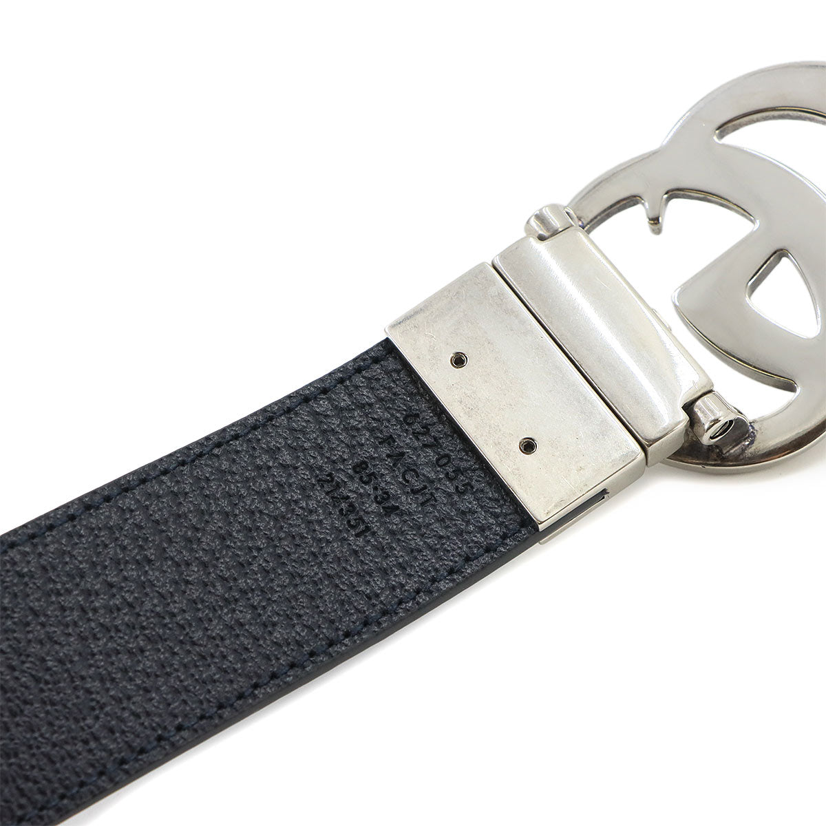 GG Marmont Reversible Belt GG Supreme Leather Navy Black 627055