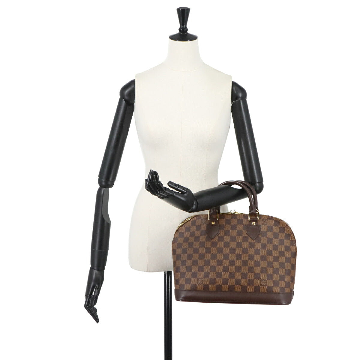 Damier Alma PM Hand Bag Ebene Brown N51131 Purse