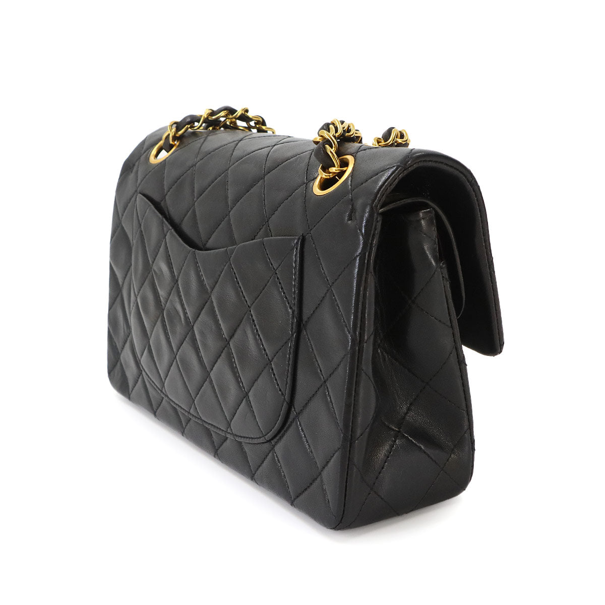 Matelasse 23 Chain Shoulder Bag Leather Black A01113 Vintage
