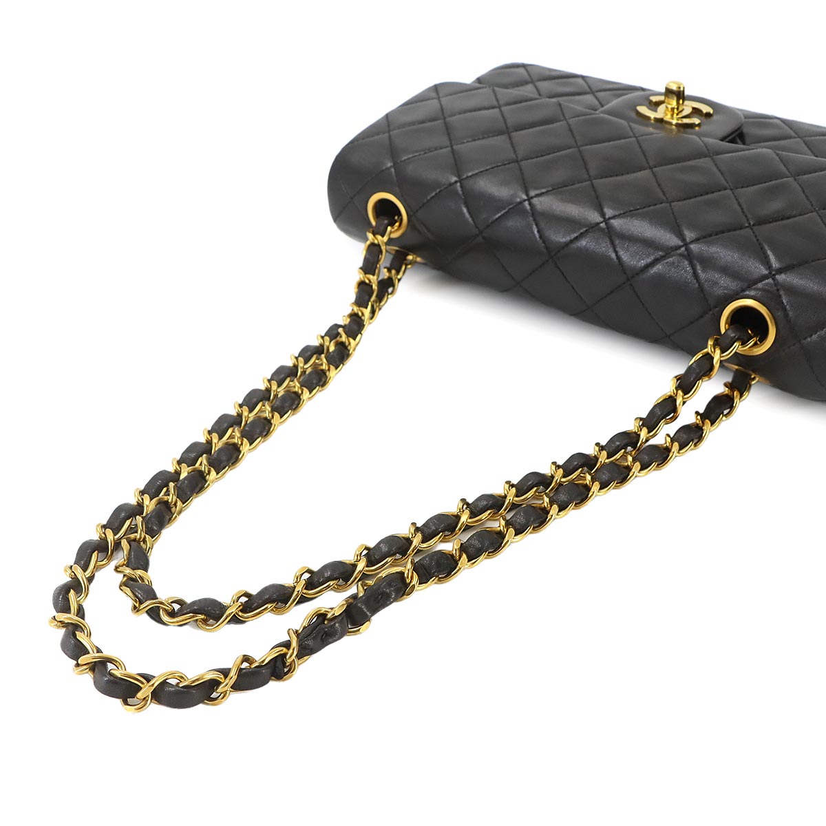 Matelasse 23 Chain Shoulder Bag Leather Black A01113 Vintage