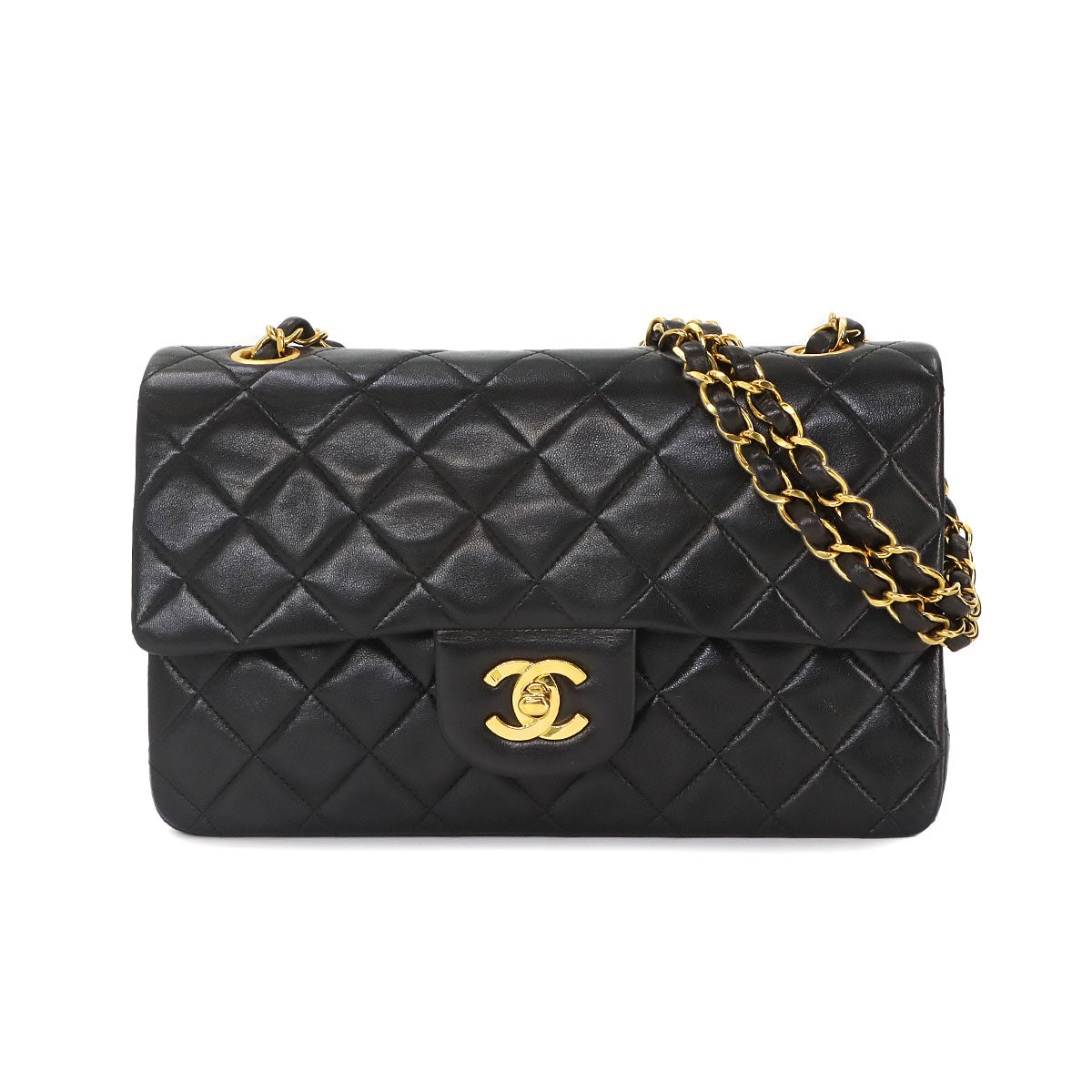 Matelasse 23 Chain Shoulder Bag Leather Black A01113 Vintage