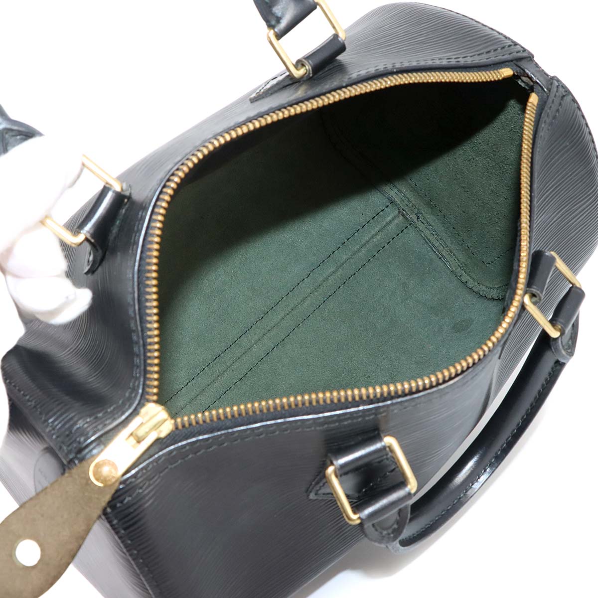 Epi Speedy 25 Hand Bag Leather Noir M59032 Purse