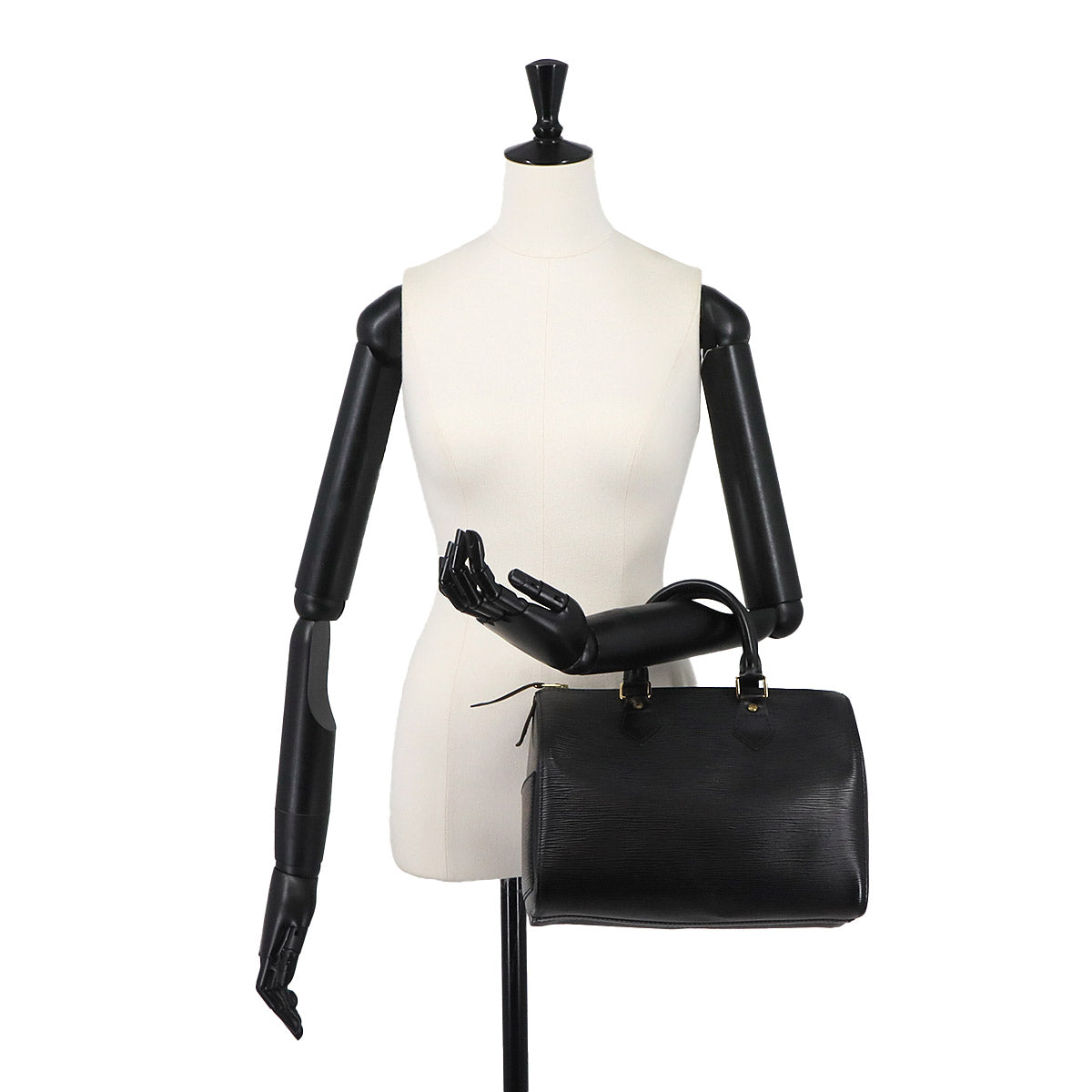 Epi Speedy 25 Hand Bag Leather Noir M59032 Purse