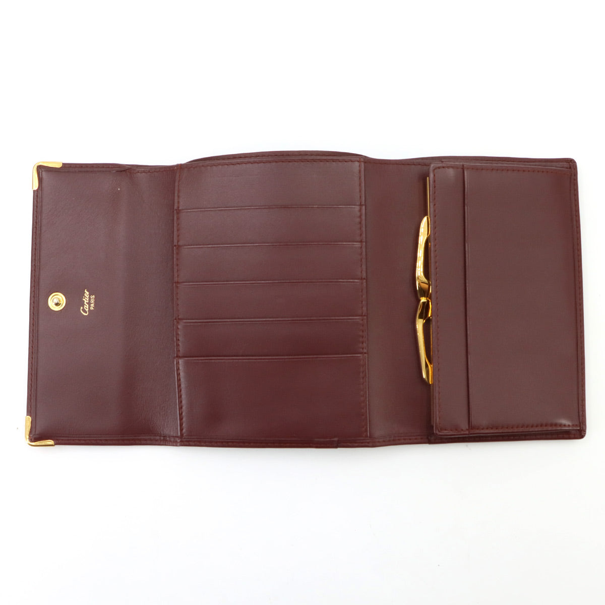 Must Line Compact Wallet Leather Bordeaux Purse