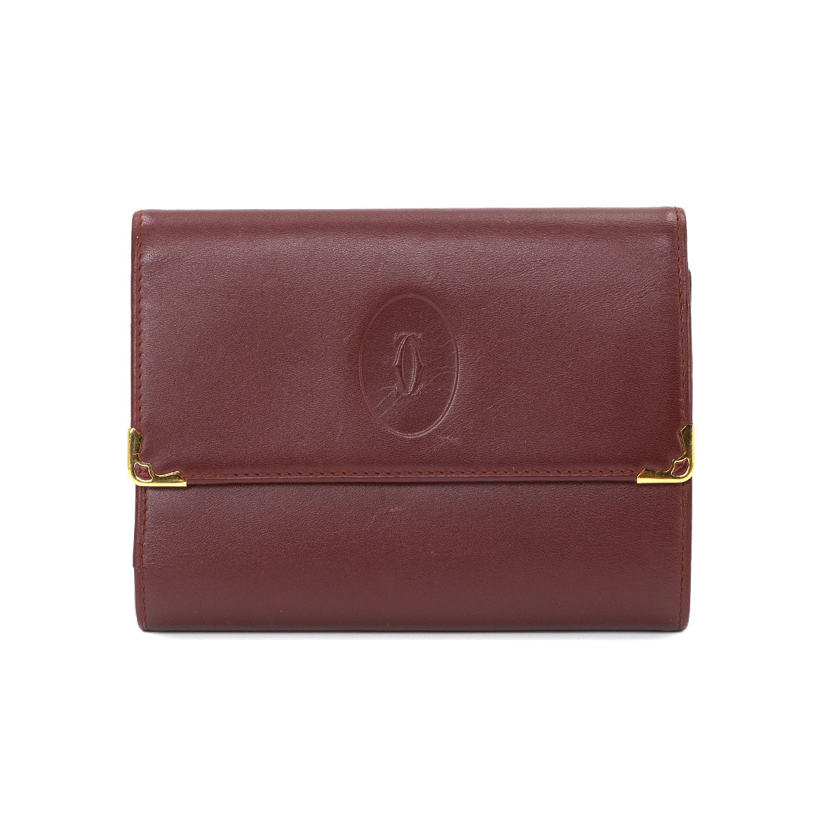Must Line Compact Wallet Leather Bordeaux Purse