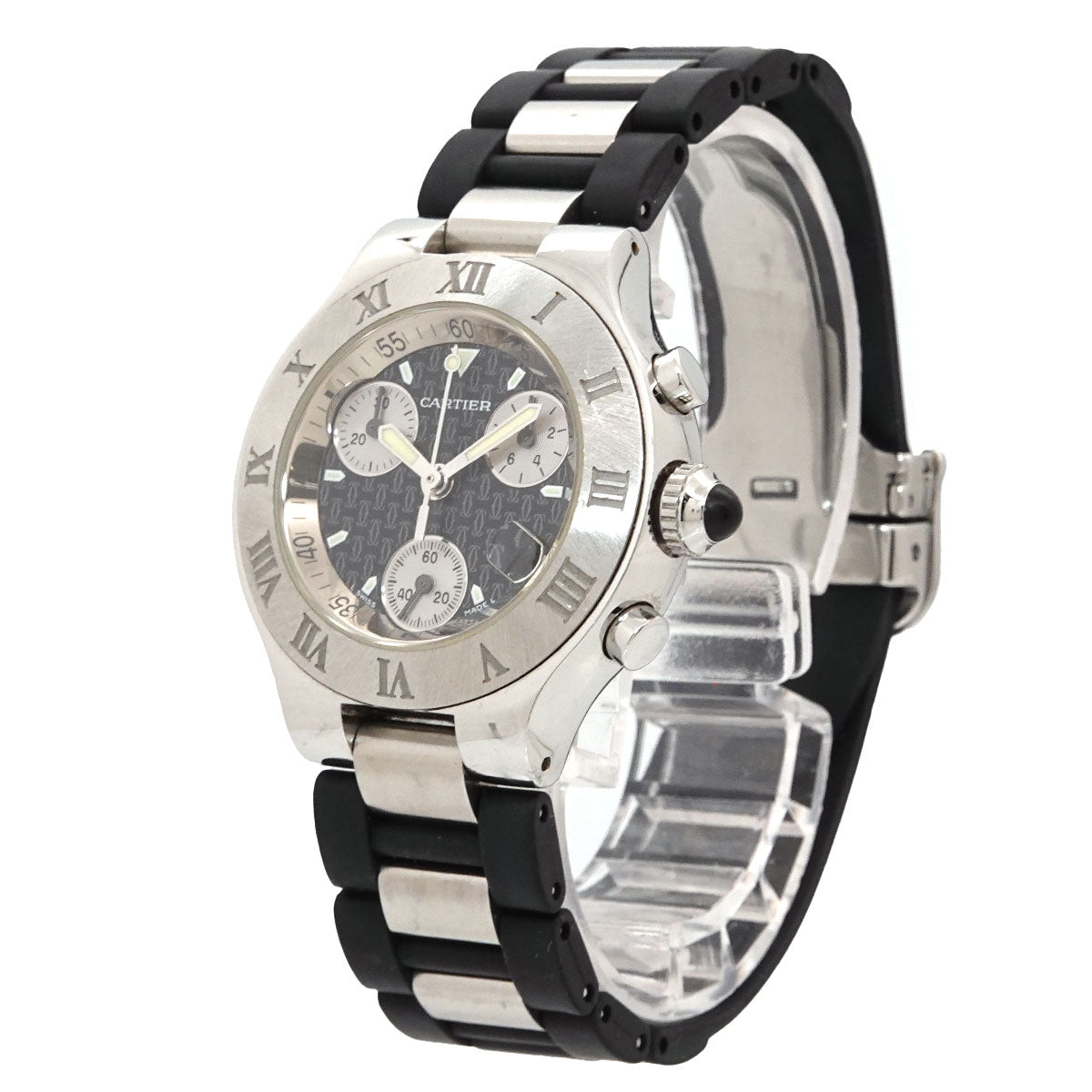 Must 21 Chronoscaph W10198U2 Quartz Black Dial Ladies Watch
