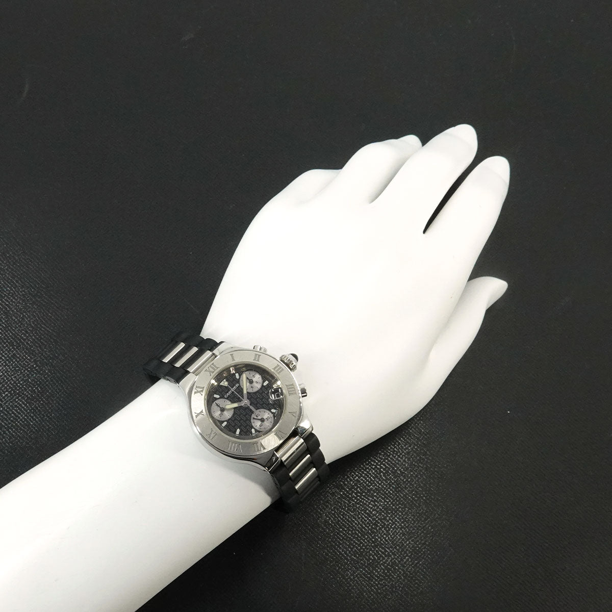 Must 21 Chronoscaph W10198U2 Quartz Black Dial Ladies Watch