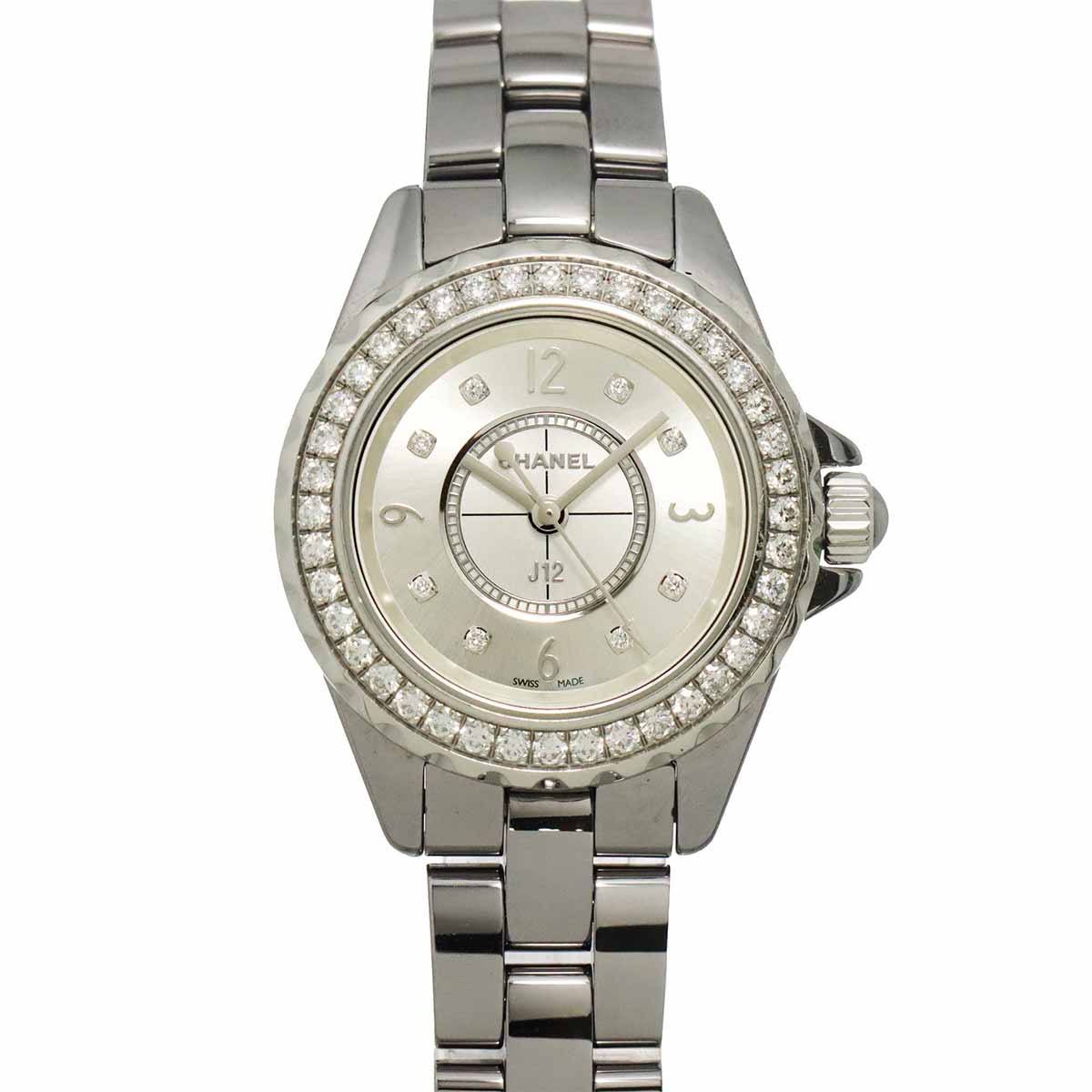 J12 Chromatic H3402 Quartz Gray Dial Ceramic Ladies Watch