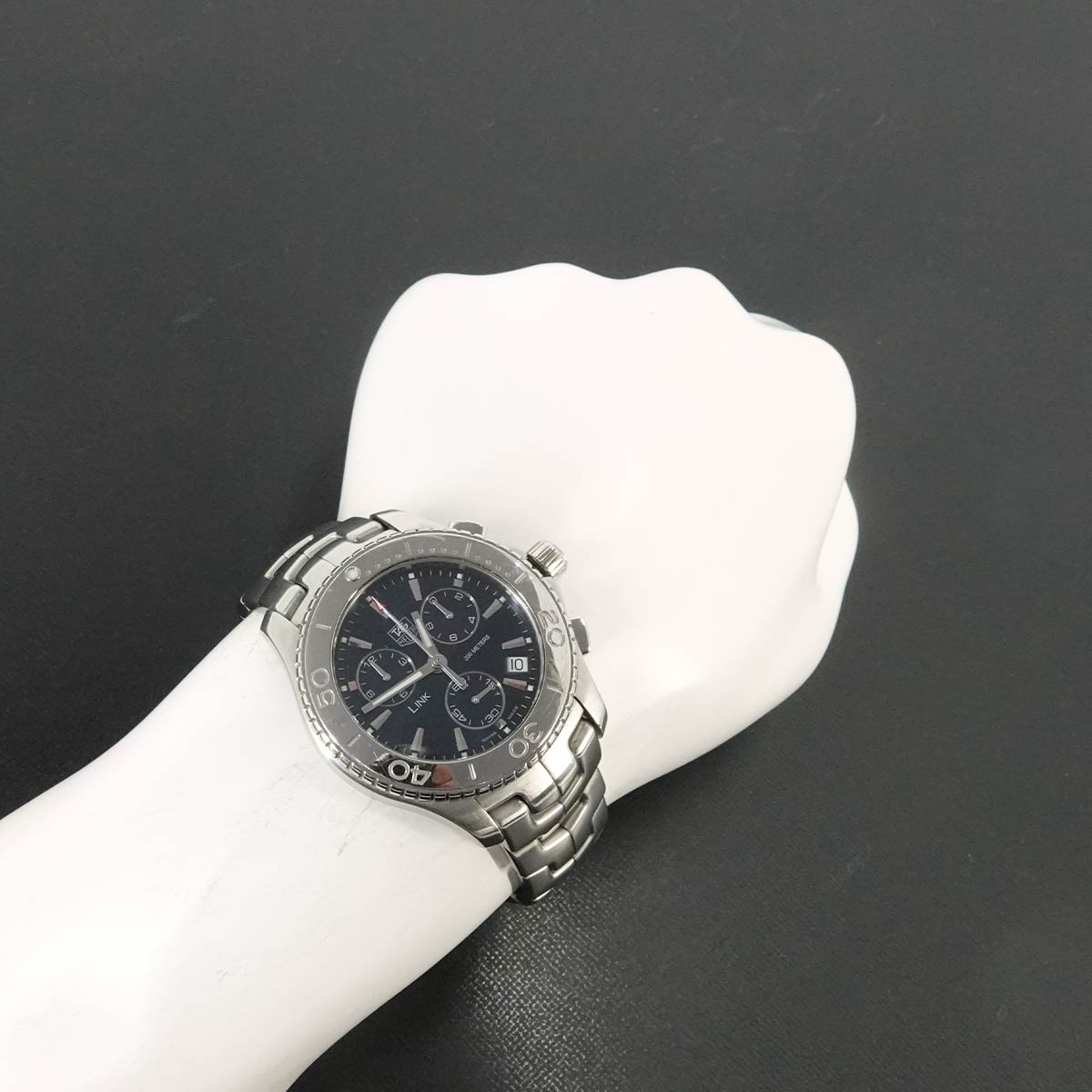Link Chronograph CJ1112 Date Navy Dial Mens Watch
