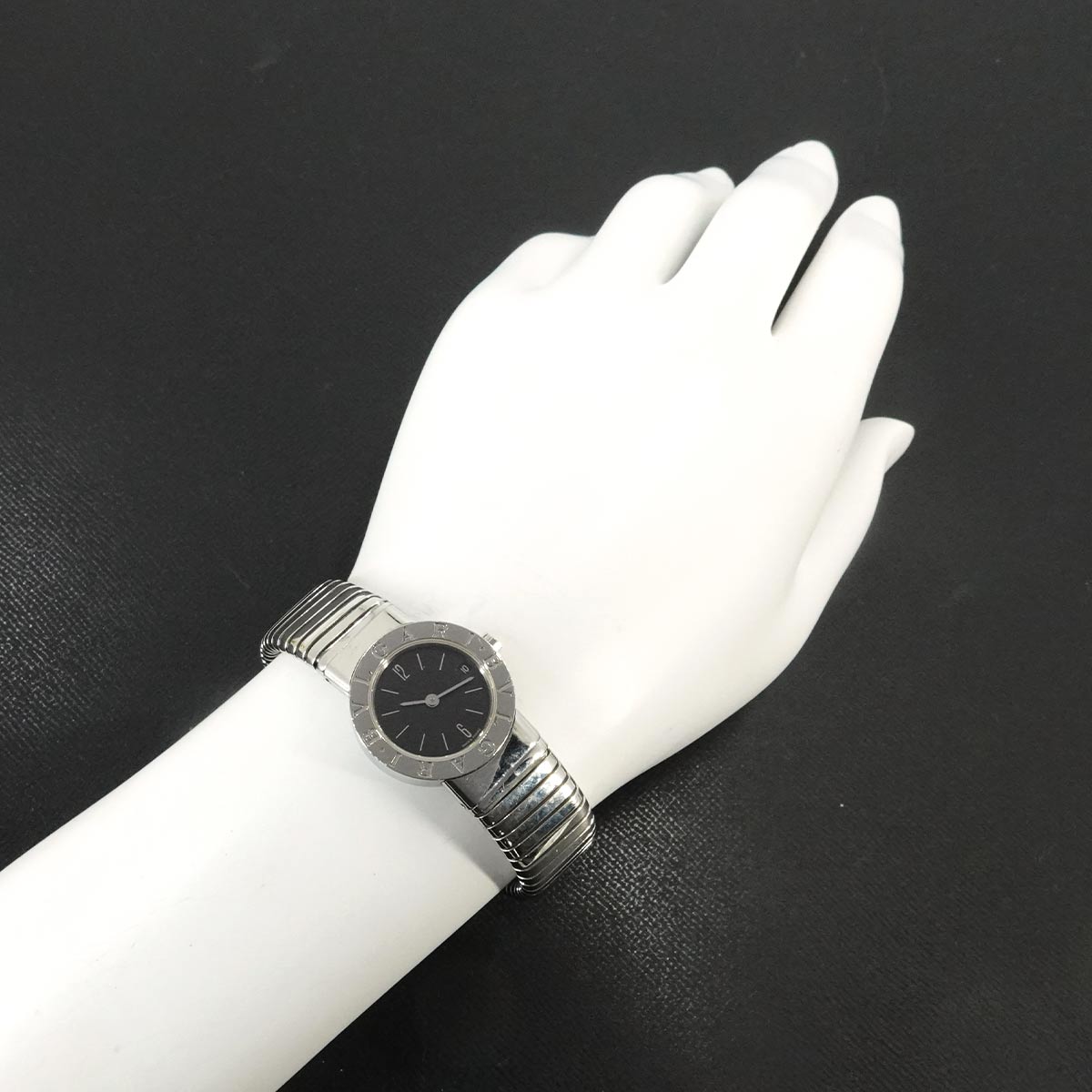 BVLGARIBVLGARI Tubogas BB232TS Black Dial Ladies