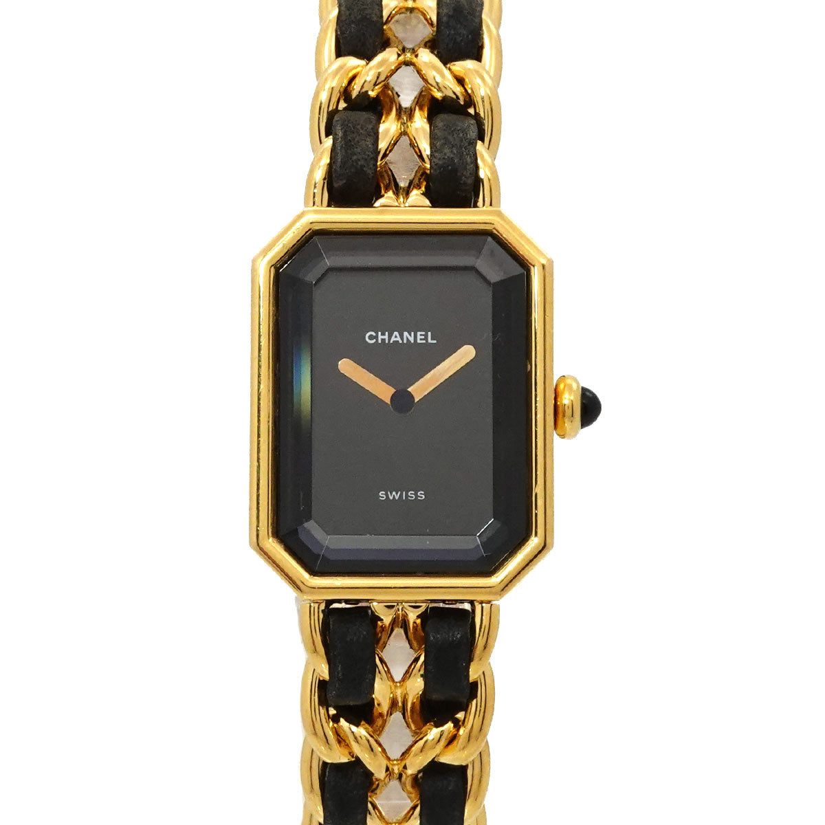 Premiere Size L H0001 Vintage Quartz Black Dial Ladies Watch